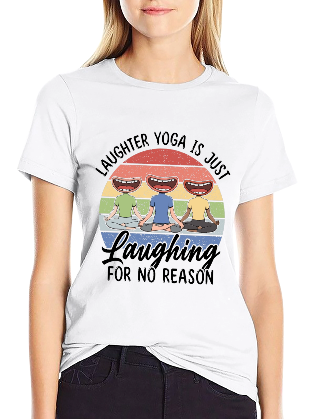 Laughter Yoga T-Shirt Laughing for No Reason Tee