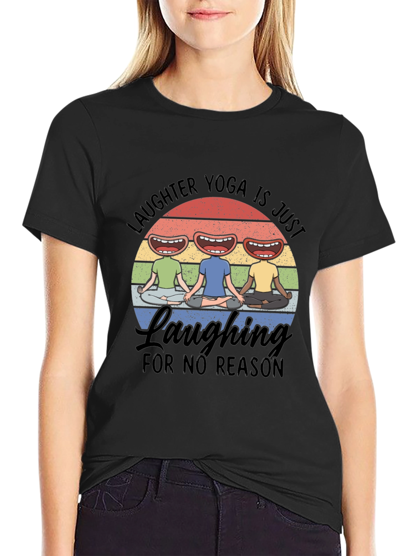 Laughter Yoga T-Shirt Laughing for No Reason Tee