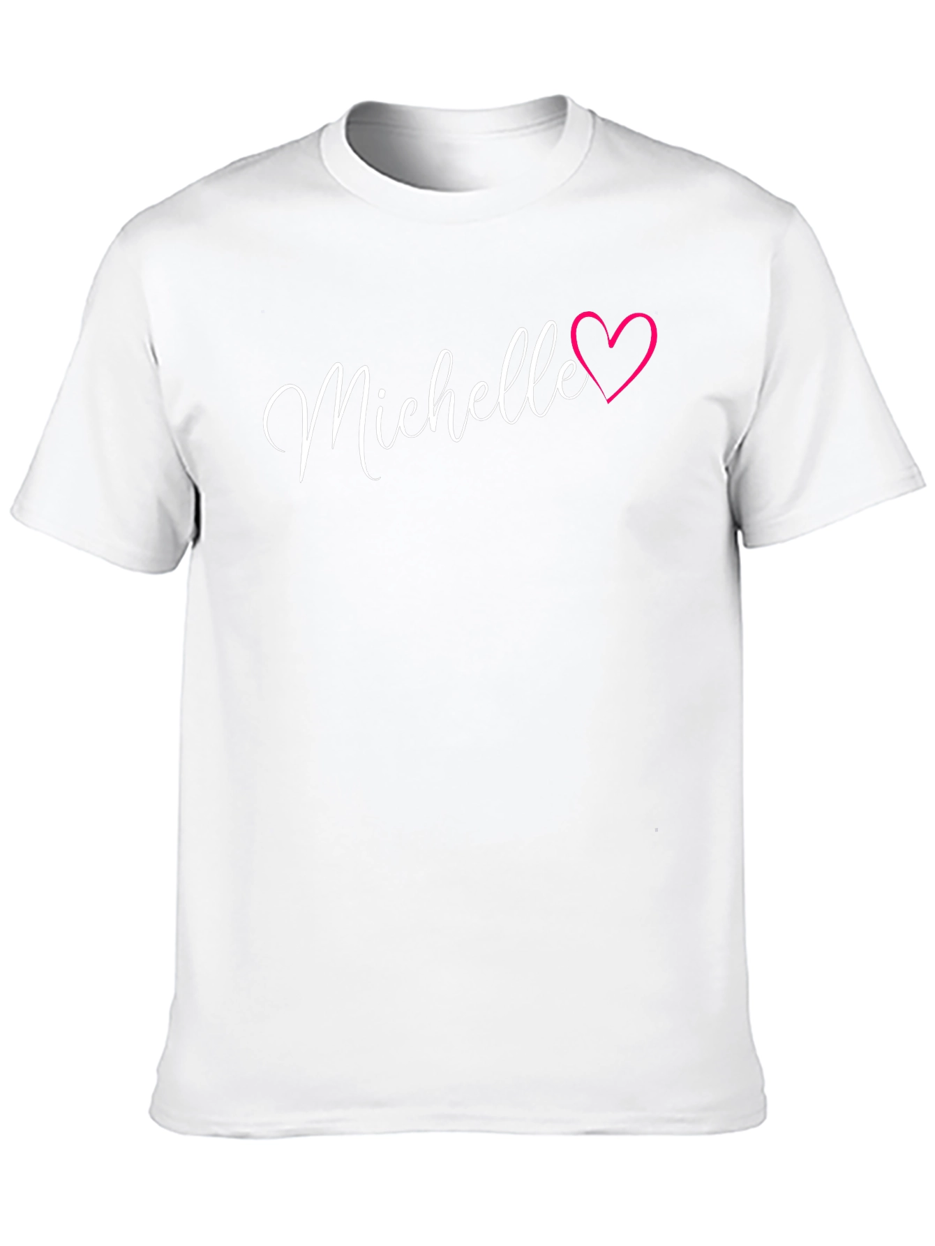 Michelle Heart T-Shirt - Personalized Name Tee