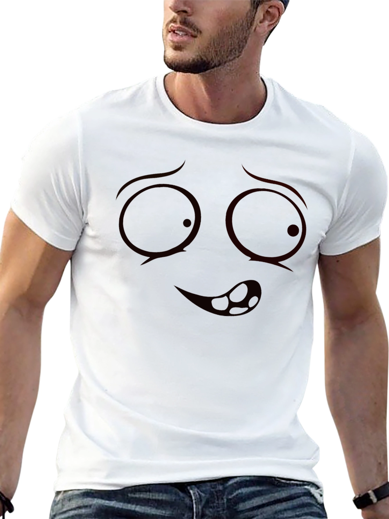 Funny Face Graphic Tee - Mens Black T-Shirt