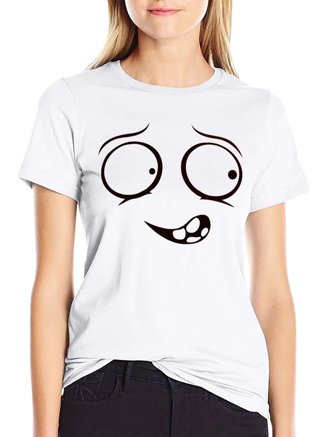 Funny Face Graphic Tee - Mens Black T-Shirt