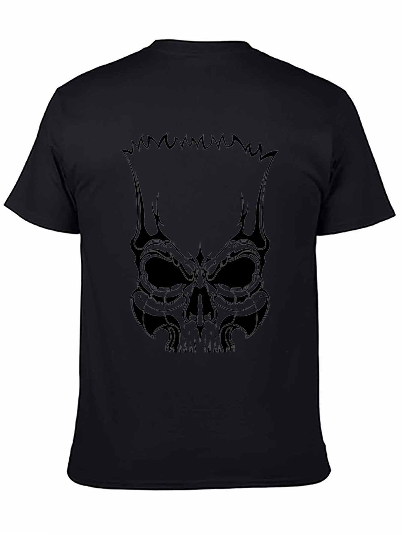 Skull Graphic Black Tee for Men