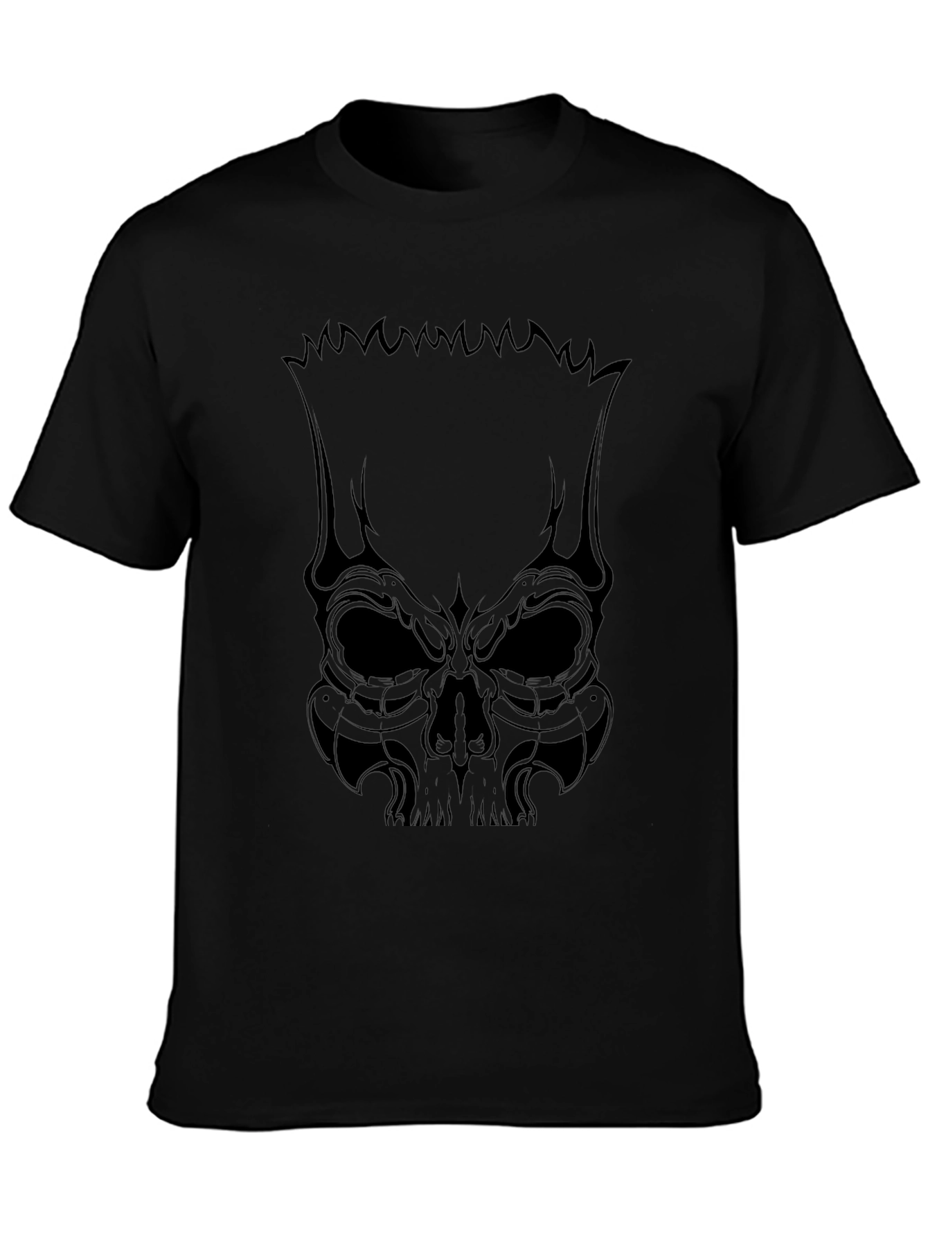 Skull Graphic Black Tee for Men