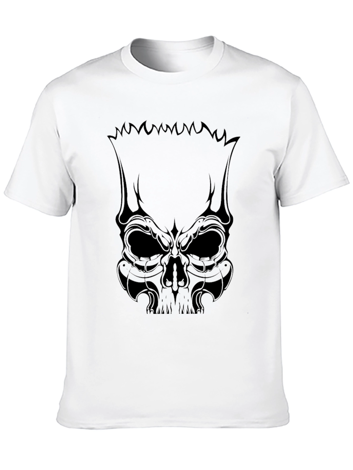 Skull Graphic Black Tee for Men
