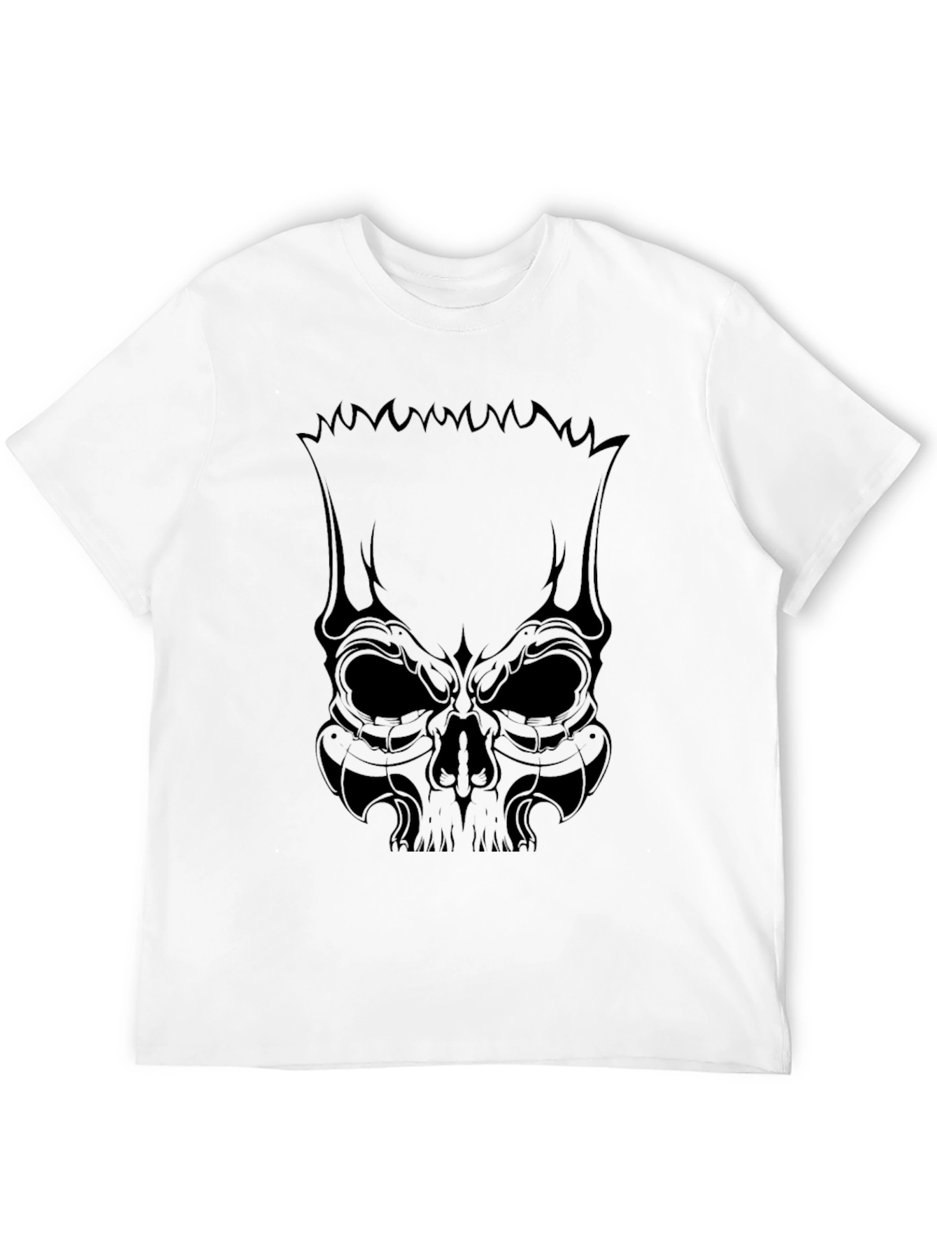 Skull Graphic Black Tee for Men