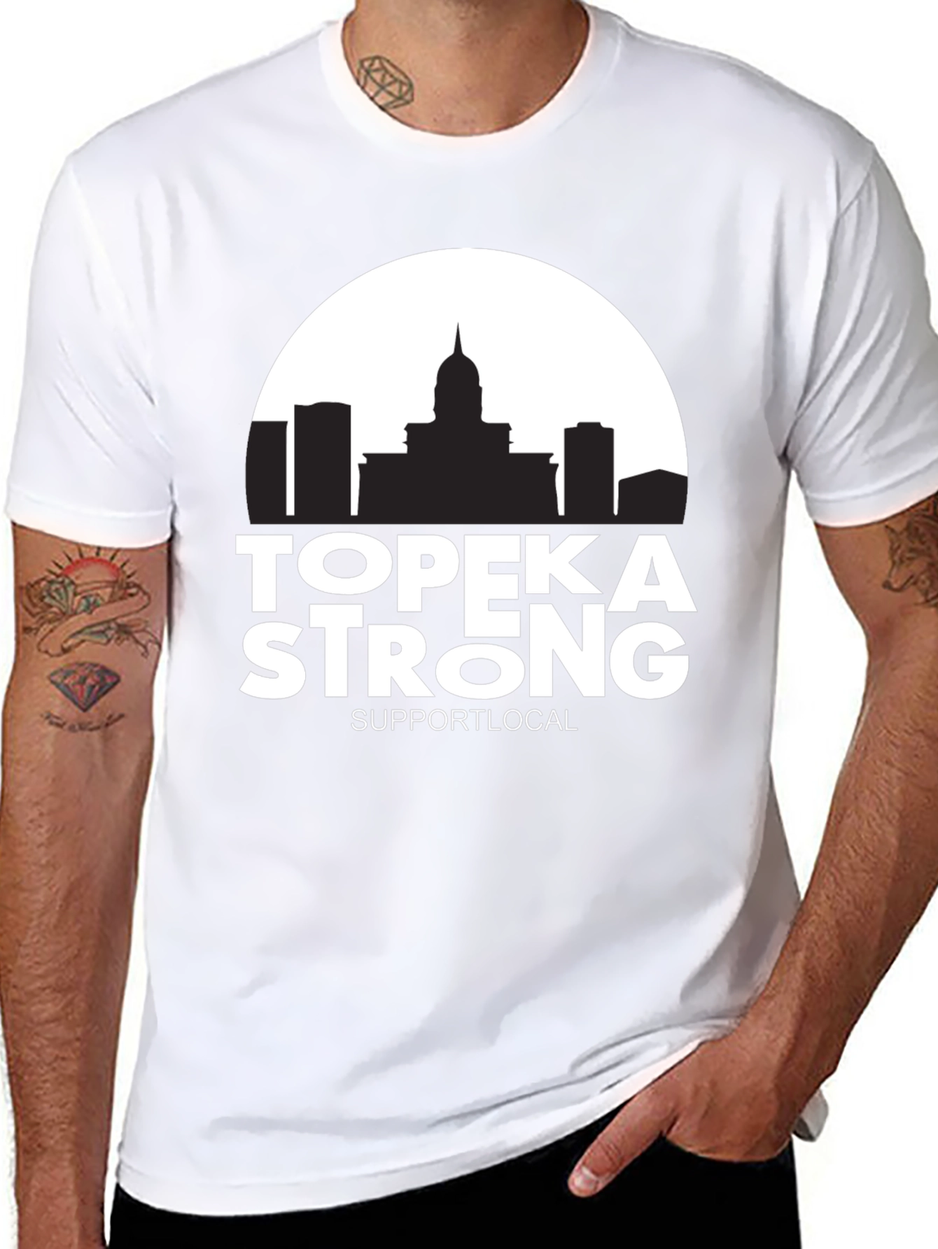 Topeka Strong Support Local Graphic Tee