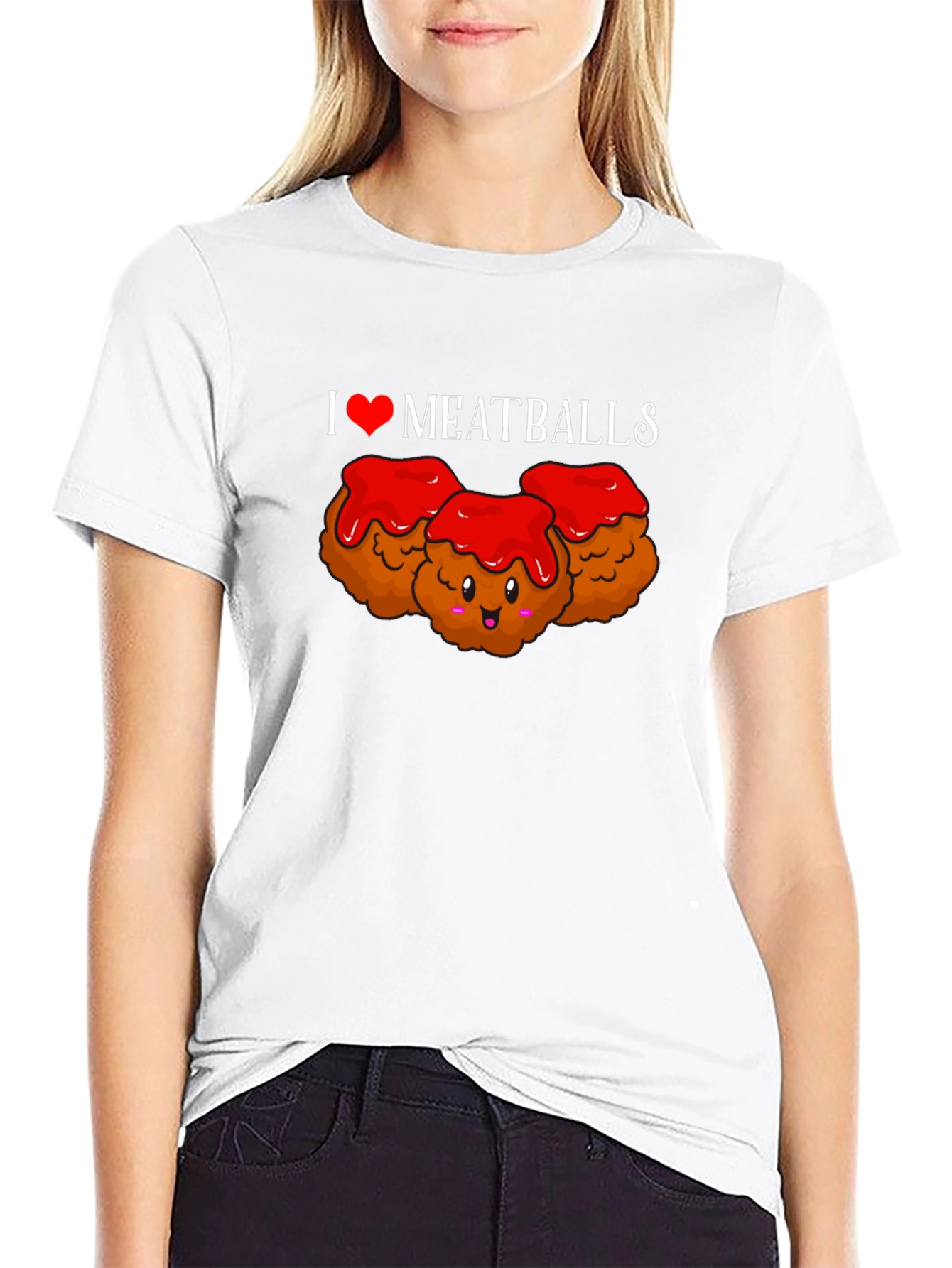 I Love Meatballs T-Shirt - Cute Foodie Tee