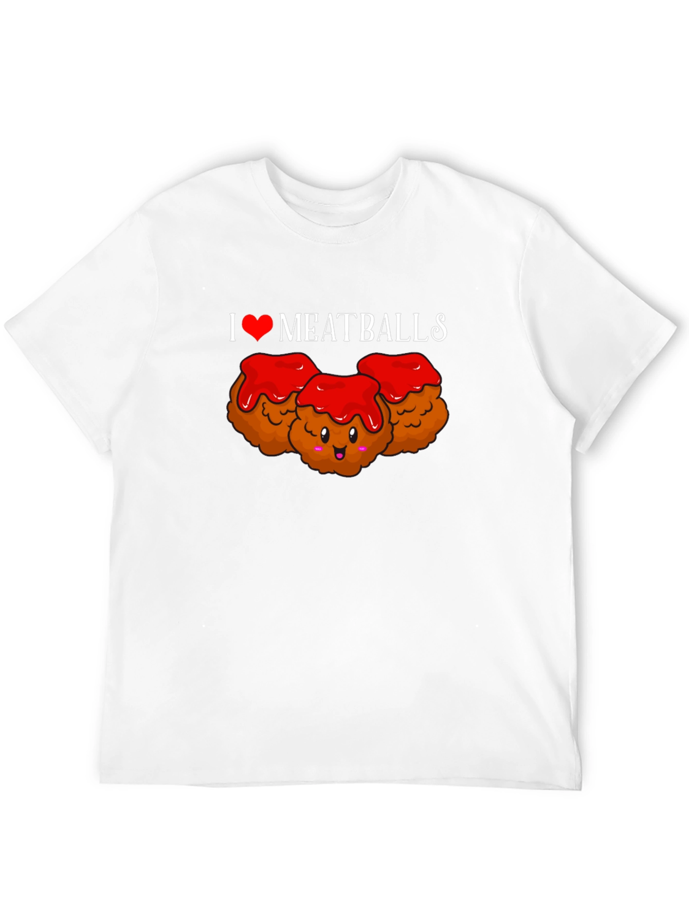 I Love Meatballs T-Shirt - Cute Foodie Tee
