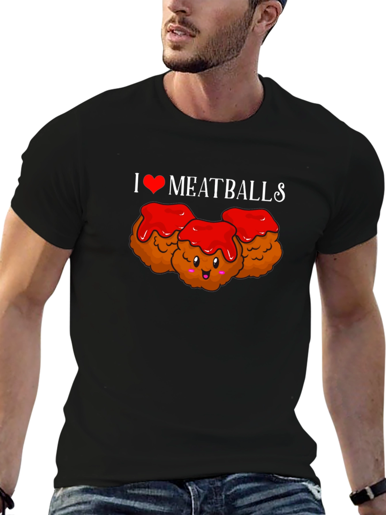 I Love Meatballs T-Shirt - Cute Foodie Tee