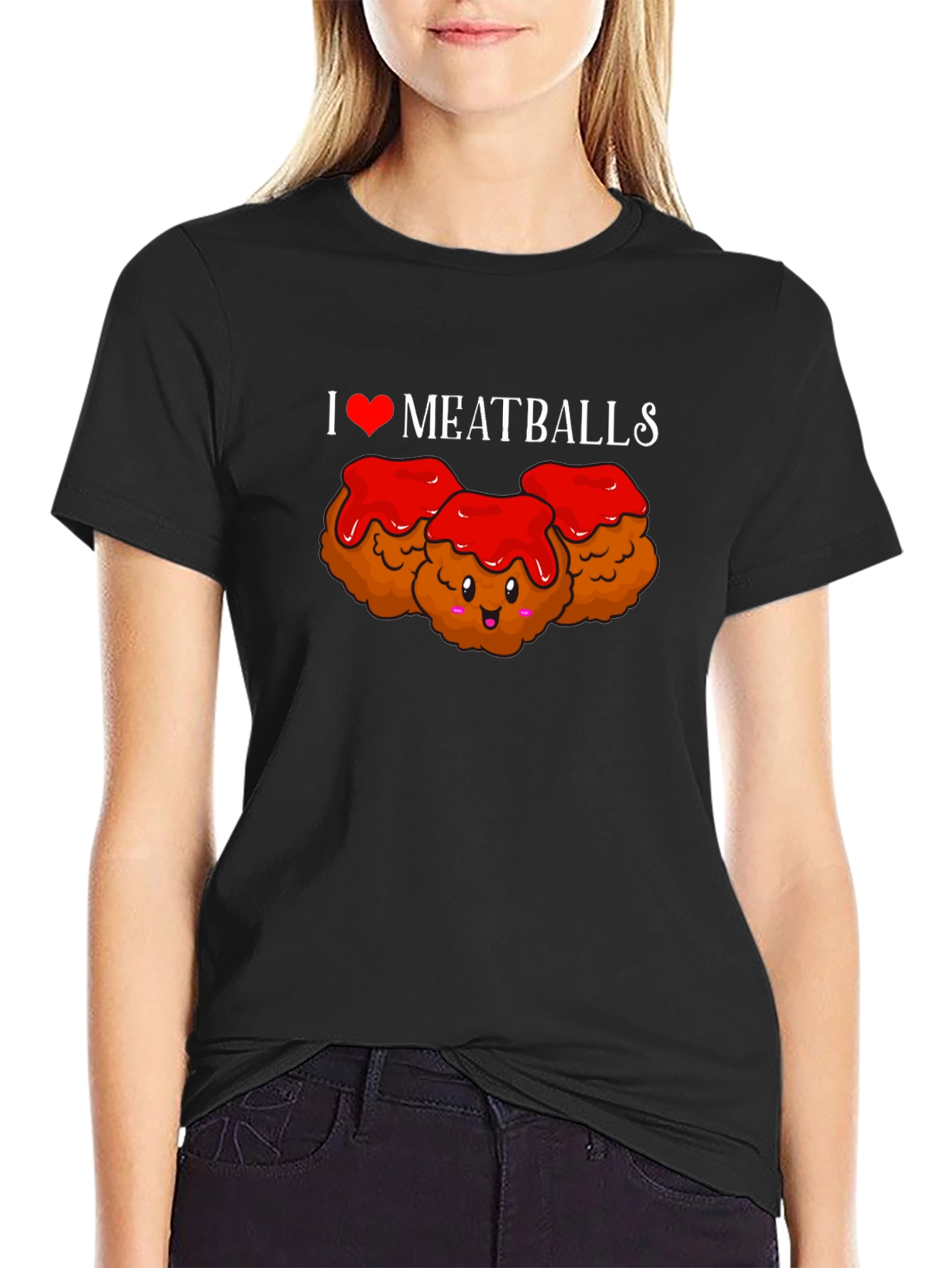 I Love Meatballs T-Shirt - Cute Foodie Tee