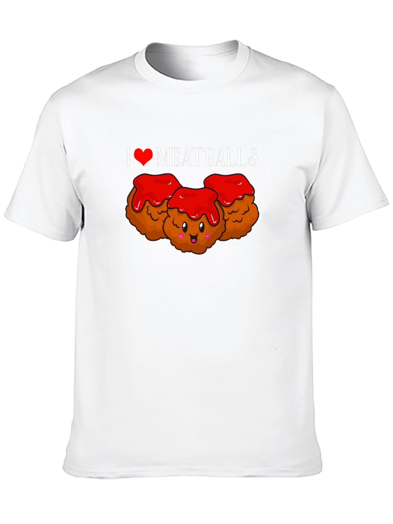 I Love Meatballs T-Shirt - Cute Foodie Tee