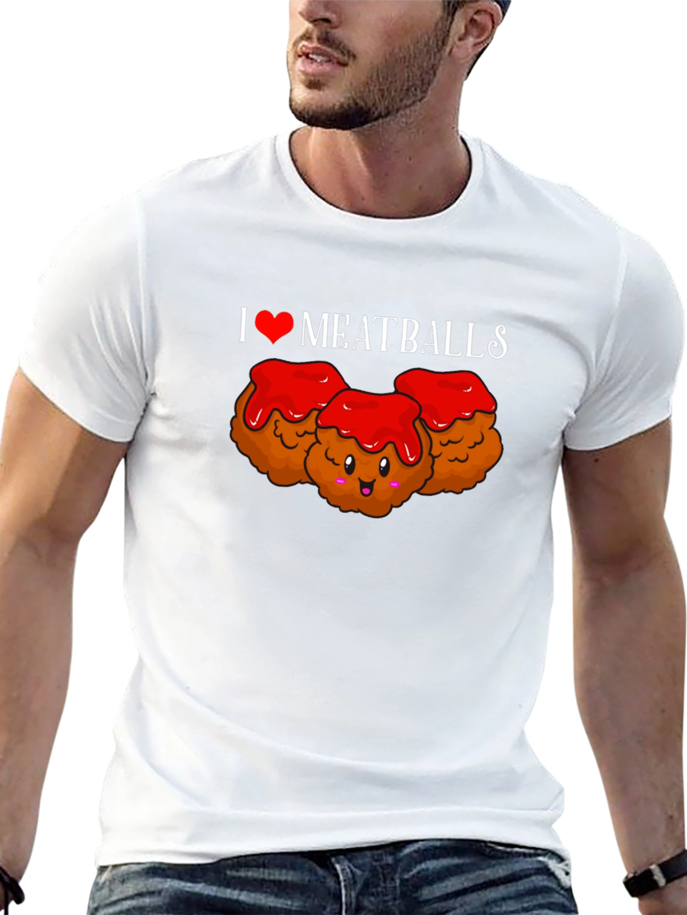 I Love Meatballs T-Shirt - Cute Foodie Tee