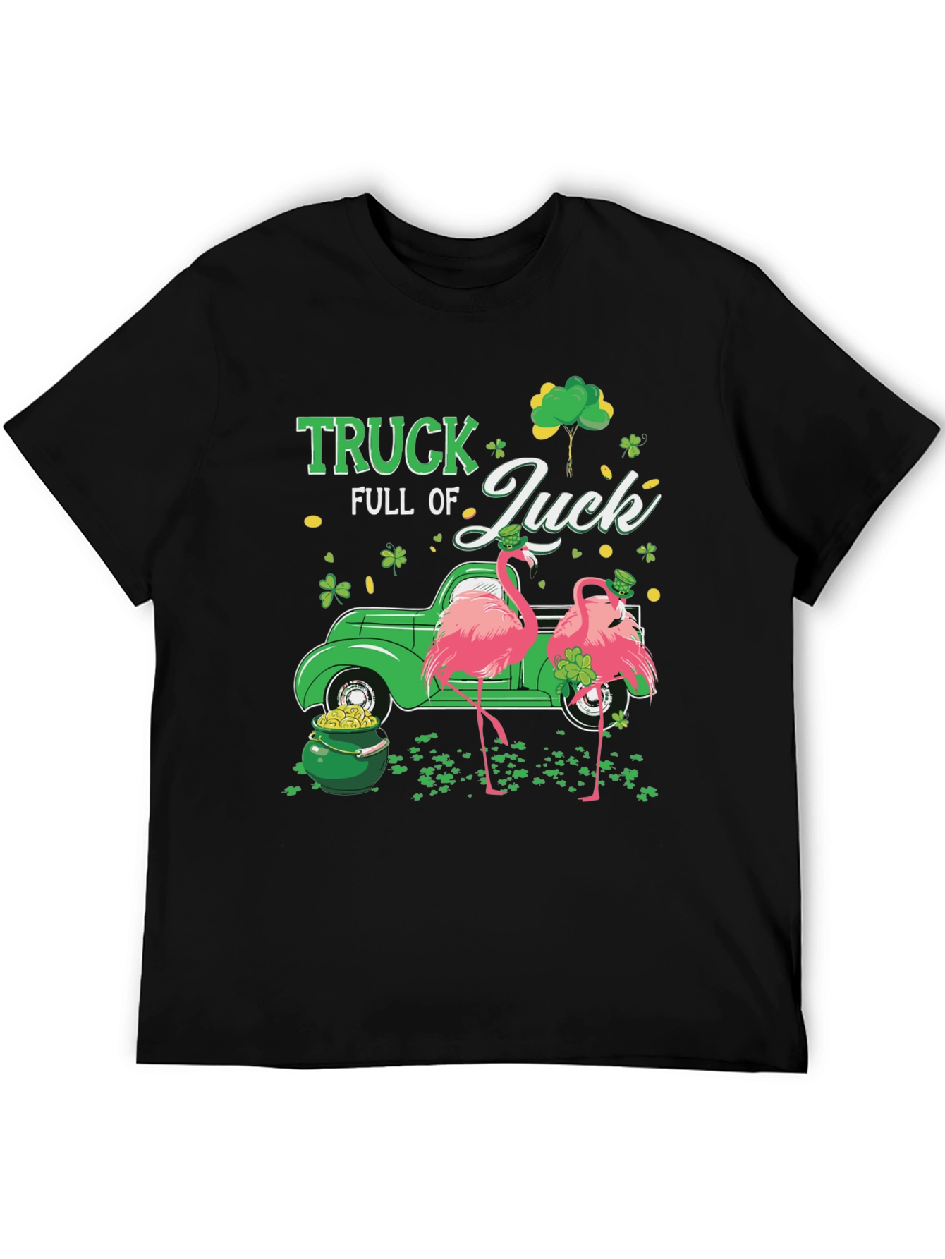 St. Patricks Day Flamingo Truck T-Shirt
