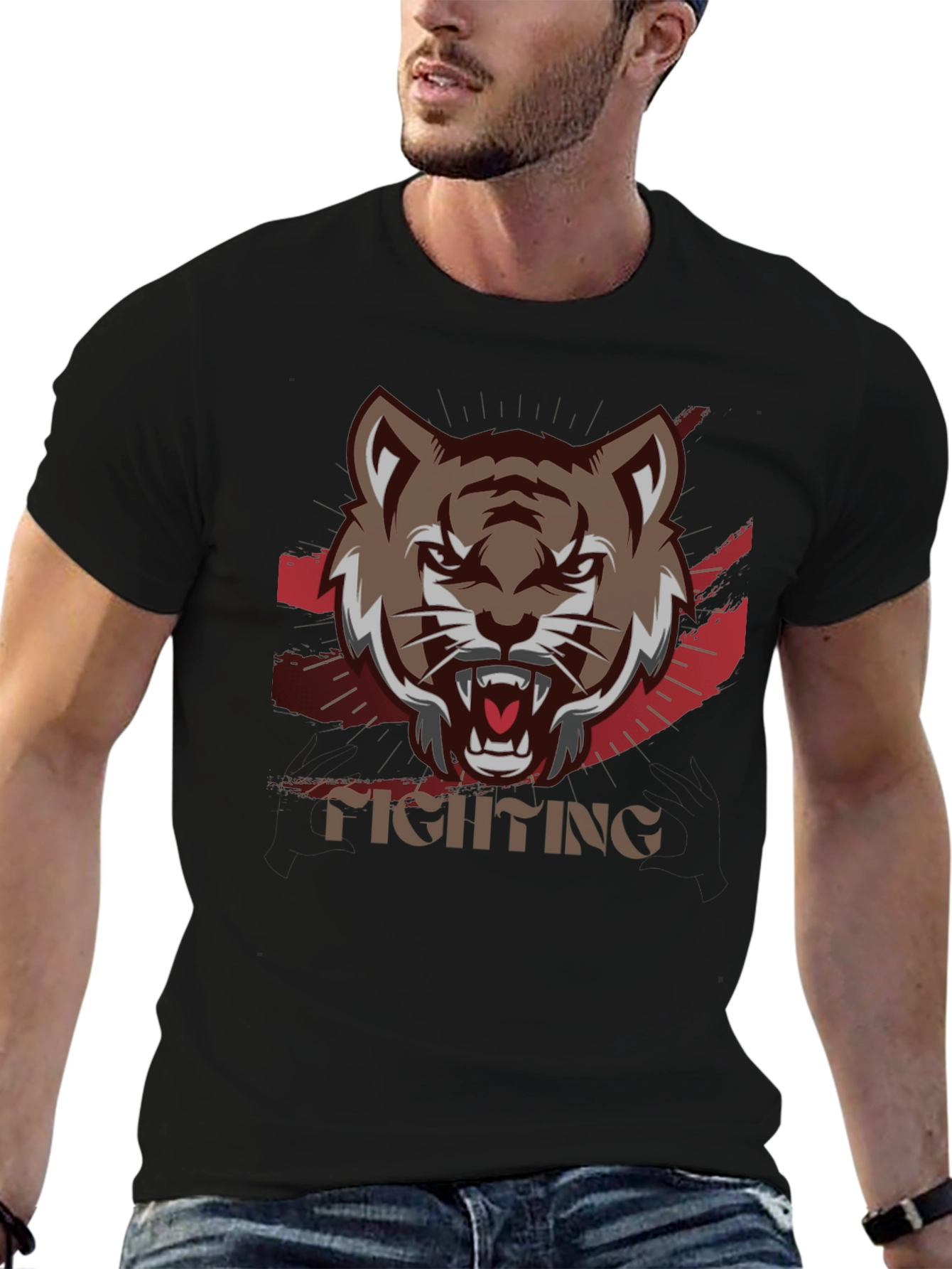Tiger Graphic Black T-Shirt