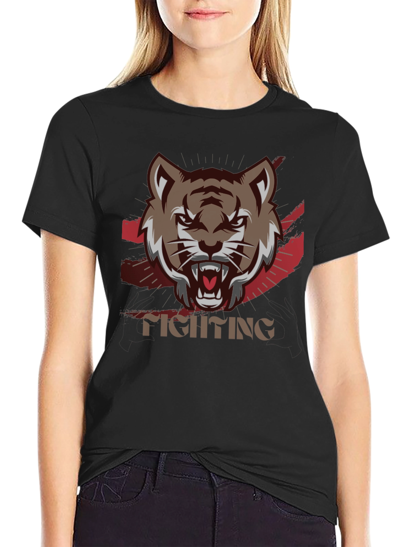 Tiger Graphic Black T-Shirt