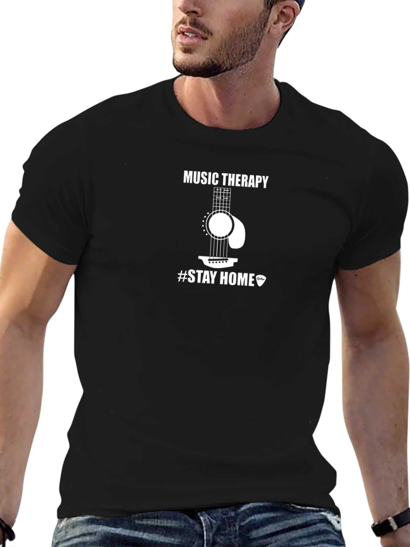 Music Therapy Stay Home Graphic T-Shirt