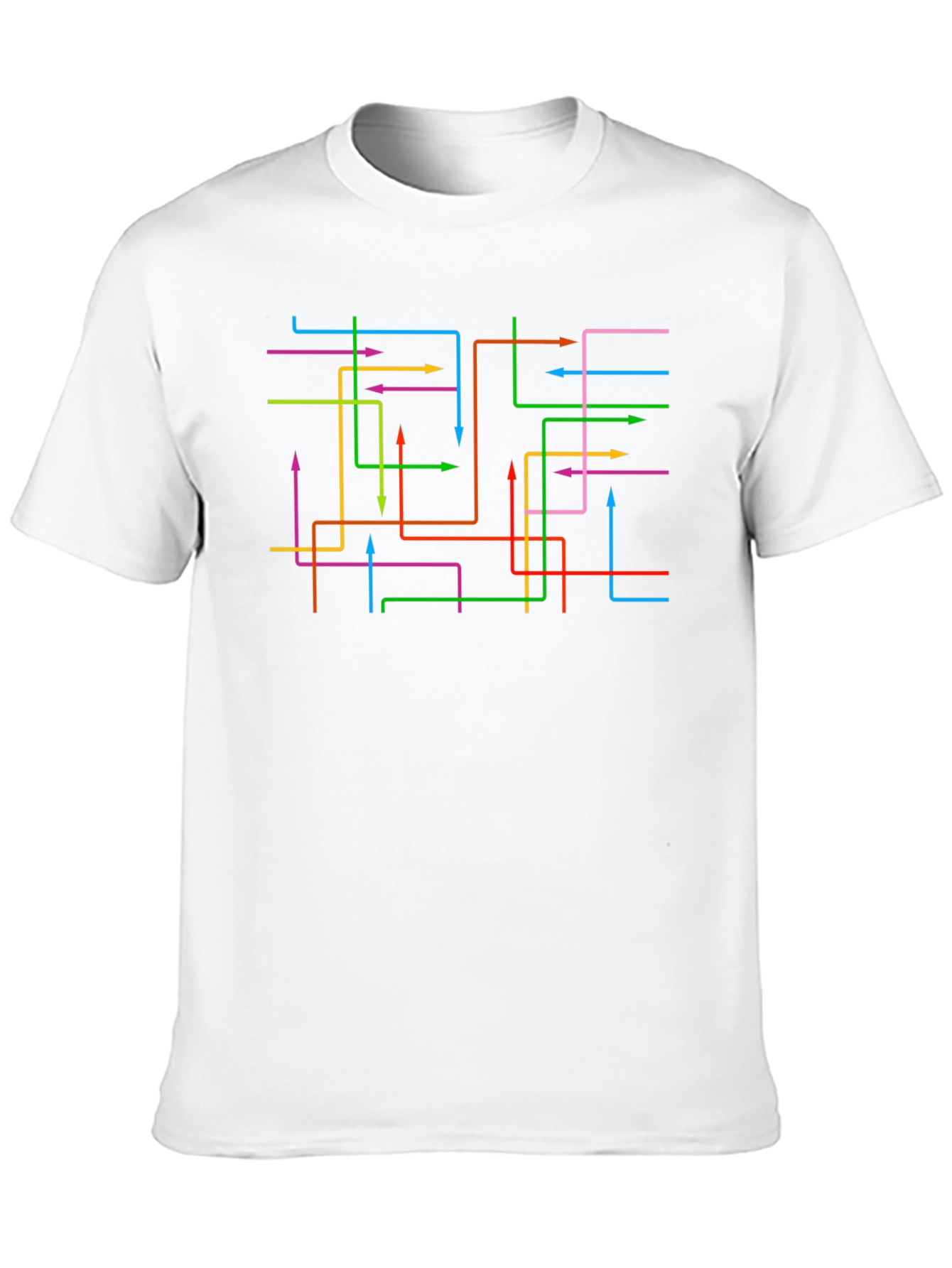 Abstract Arrow Line Black Graphic Tee