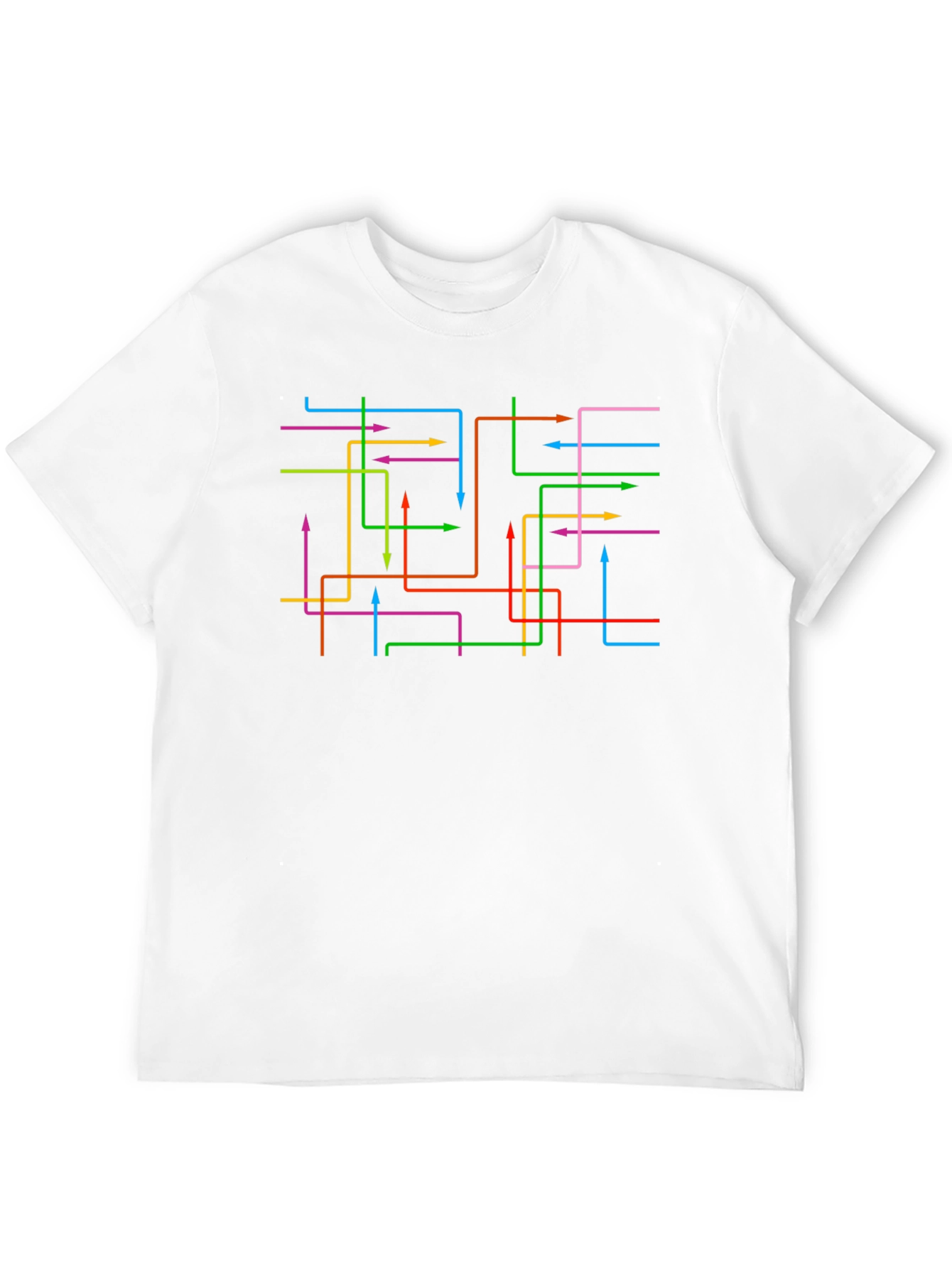 Abstract Arrow Line Black Graphic Tee