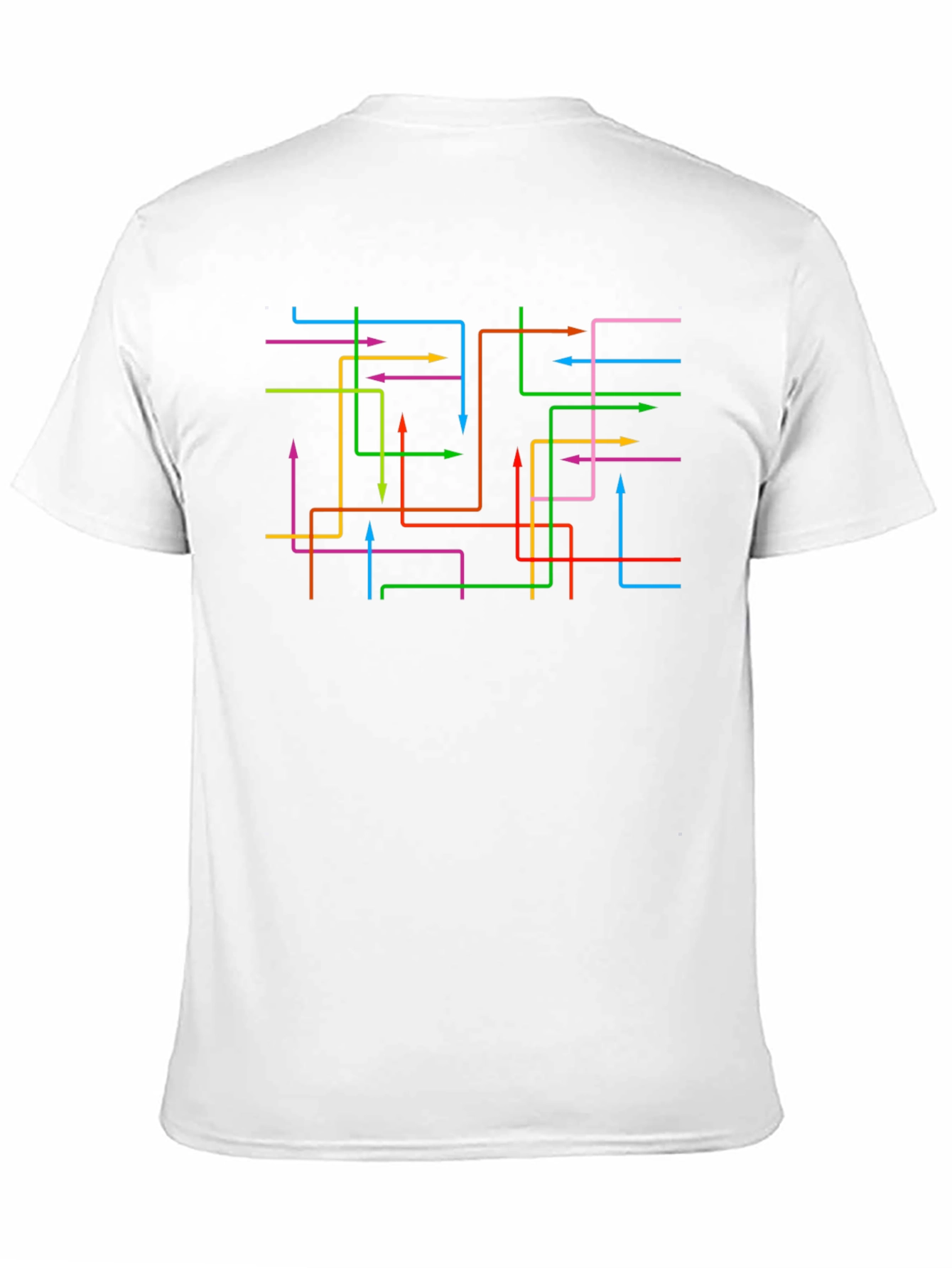 Abstract Arrow Line Black Graphic Tee