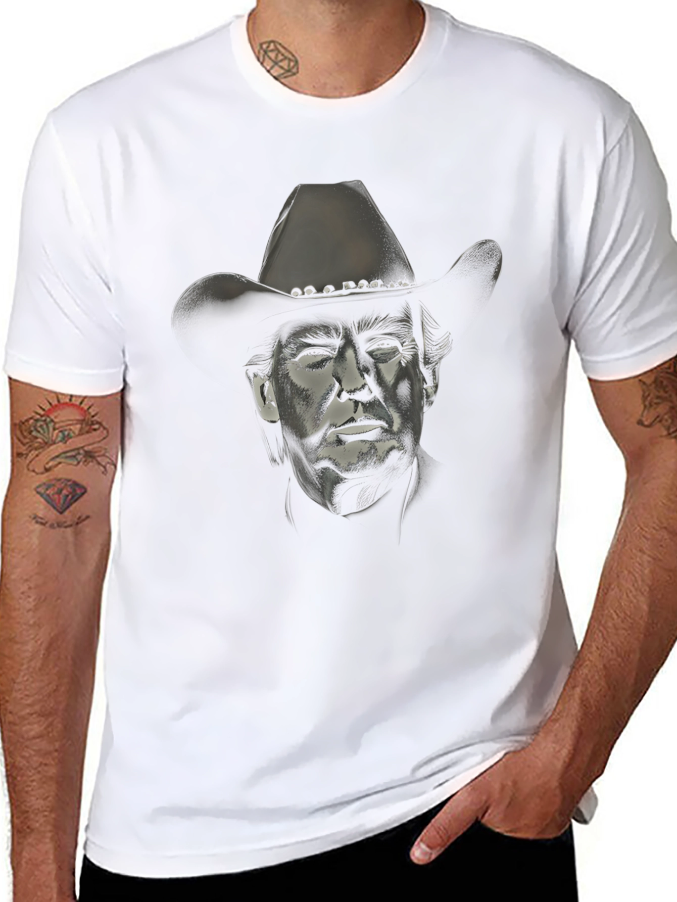 Trump Cowboy Graphic T-Shirt - Political Statement Tee