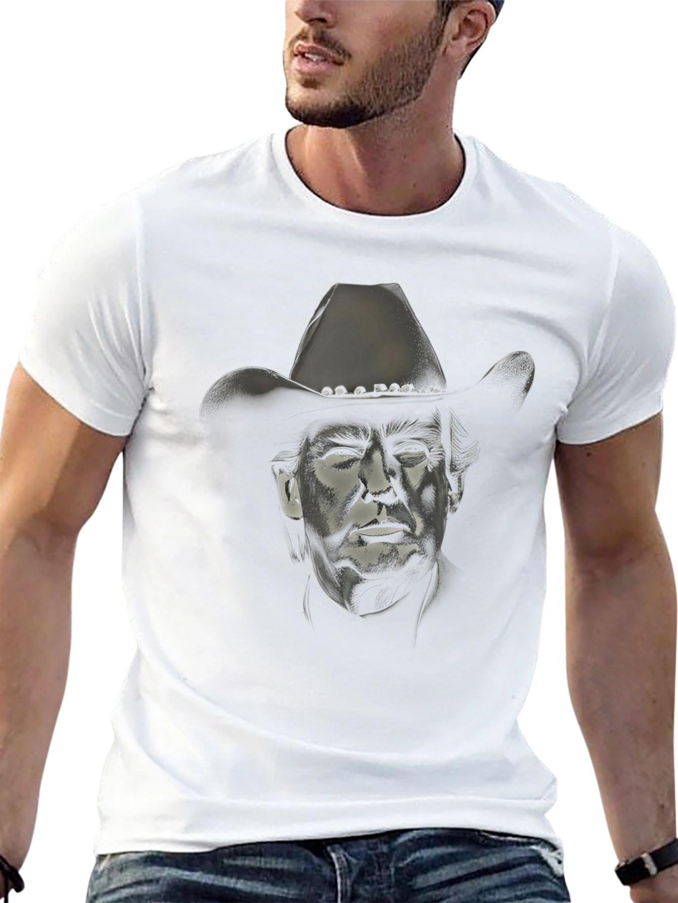 Trump Cowboy Graphic T-Shirt - Political Statement Tee