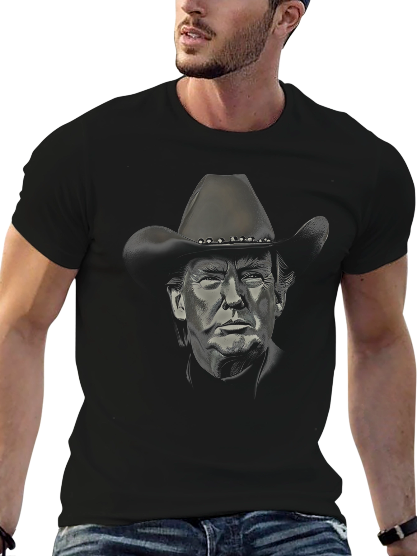 Trump Cowboy Graphic T-Shirt - Political Statement Tee