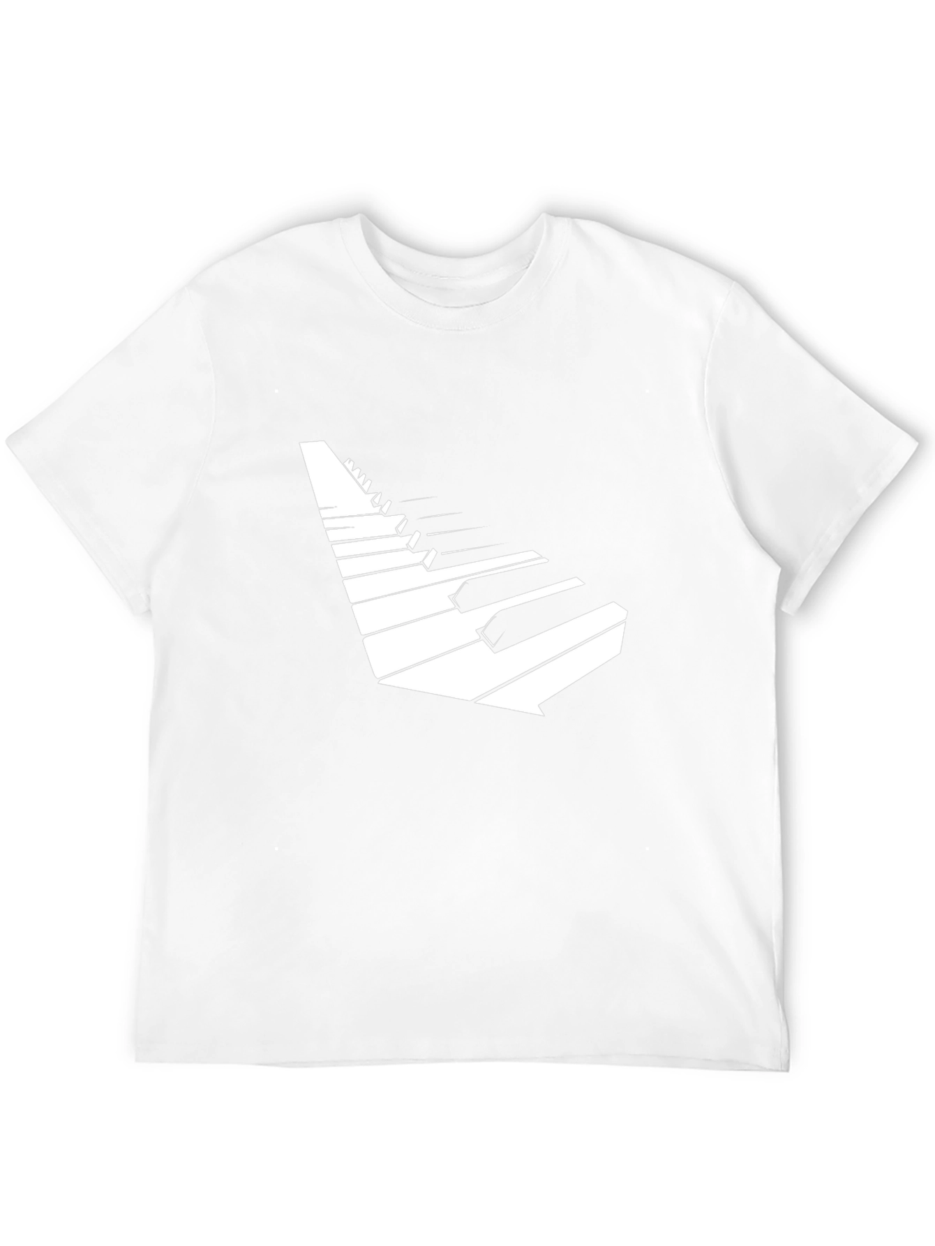 Piano Keys Graphic Tee - Black Stylish Music Shirt