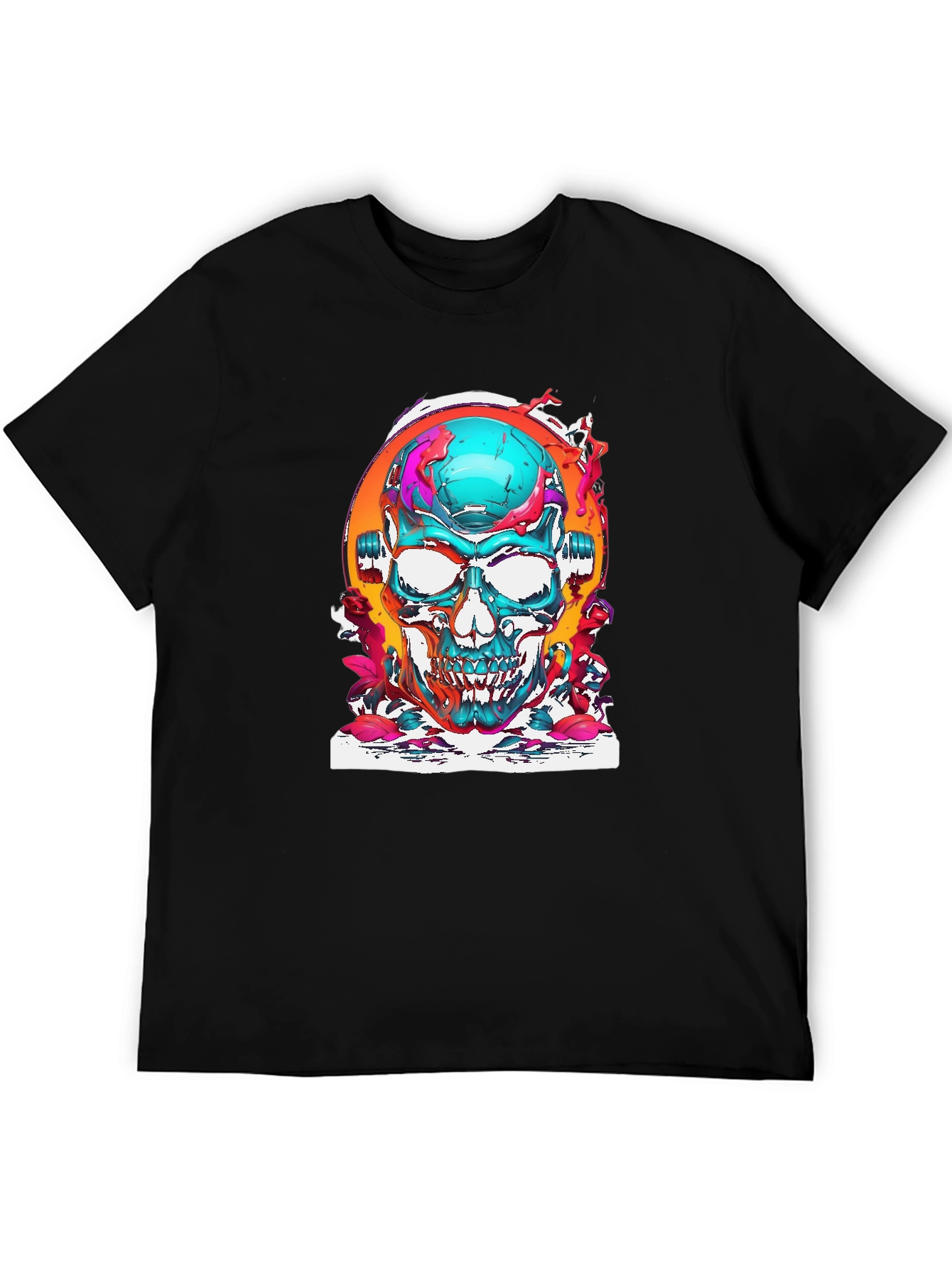 Skull Graphic Tee - Vivid Artistic Design