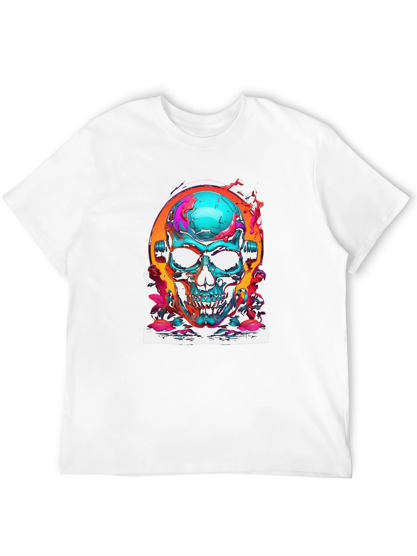 Skull Graphic Tee - Vivid Artistic Design