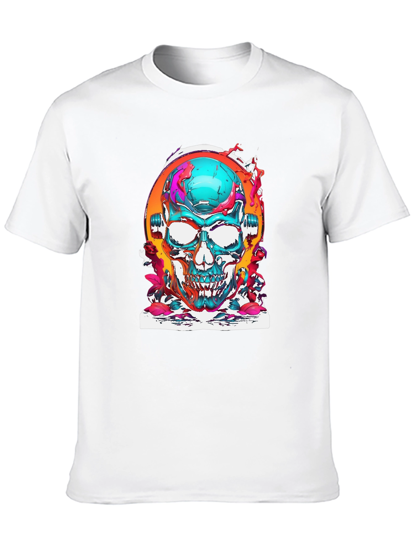 Skull Graphic Tee - Vivid Artistic Design