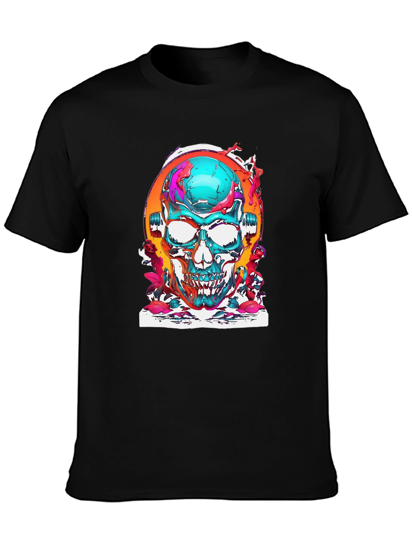 Skull Graphic Tee - Vivid Artistic Design