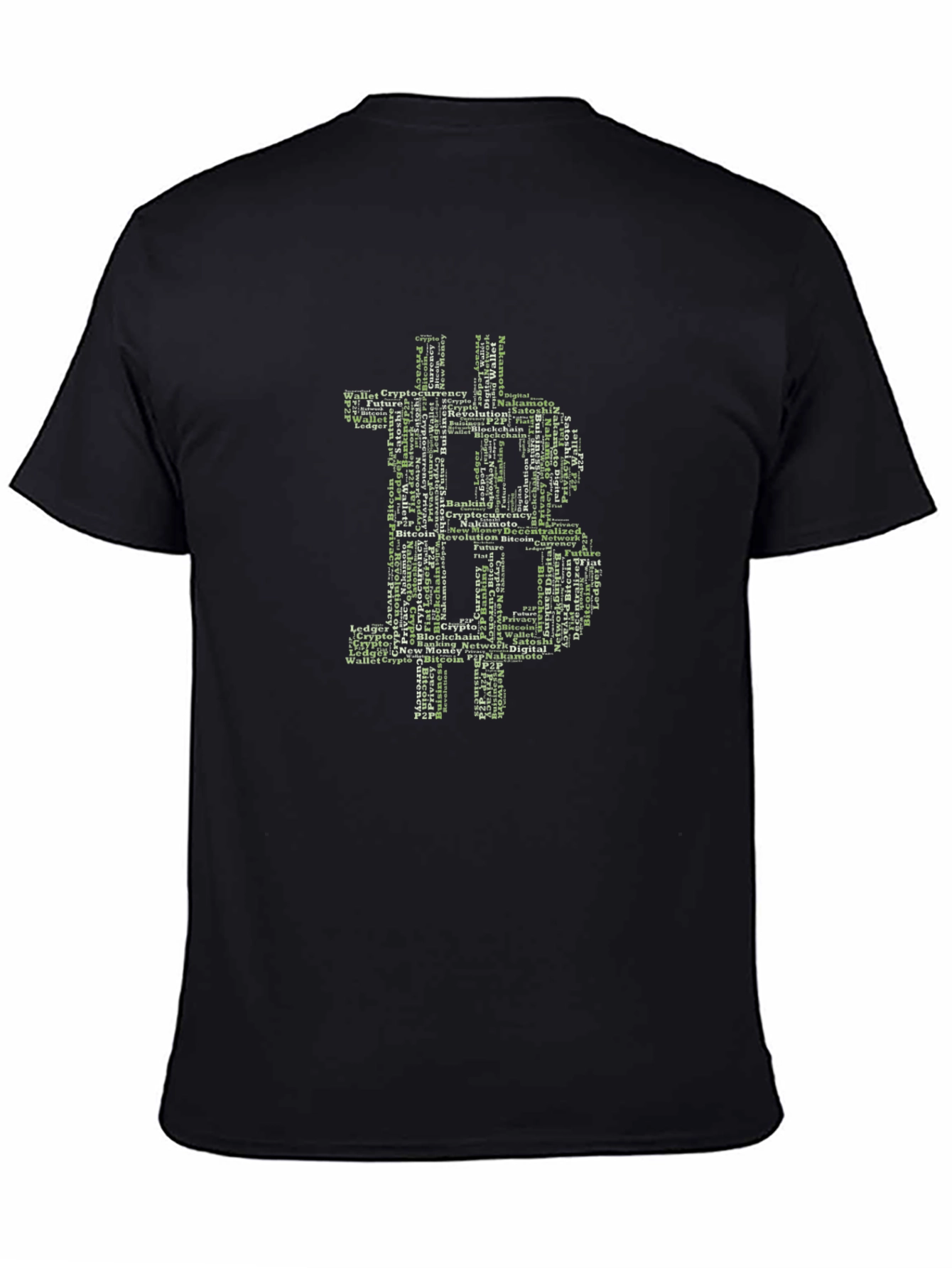 Bitcoin Word Art Graphic T-Shirt