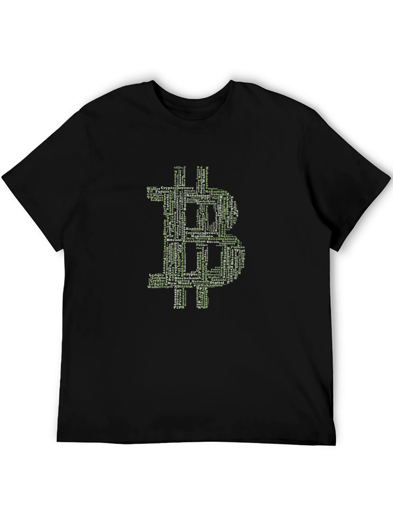 Bitcoin Word Art Graphic T-Shirt