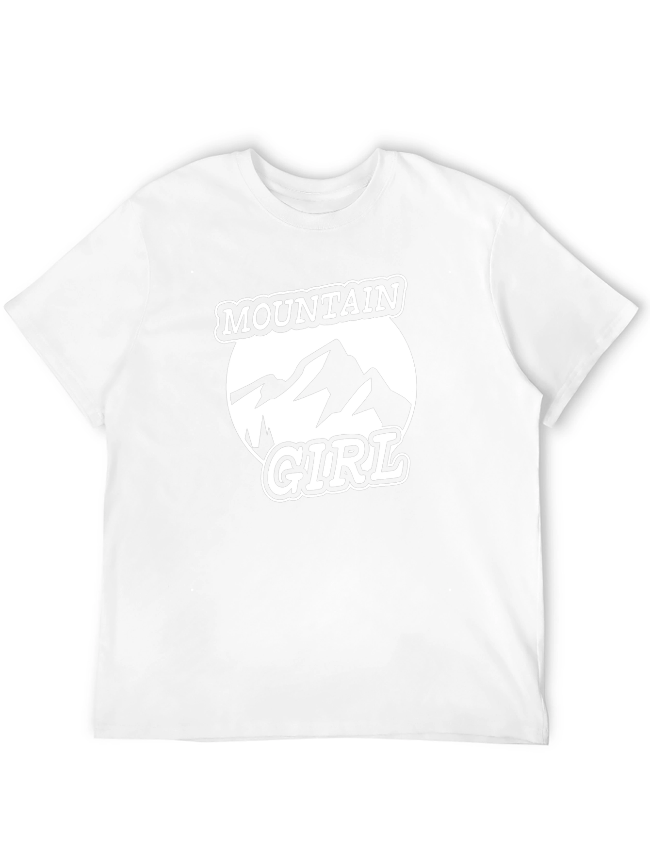 Mountain Girl T-Shirt - Black Round Neck