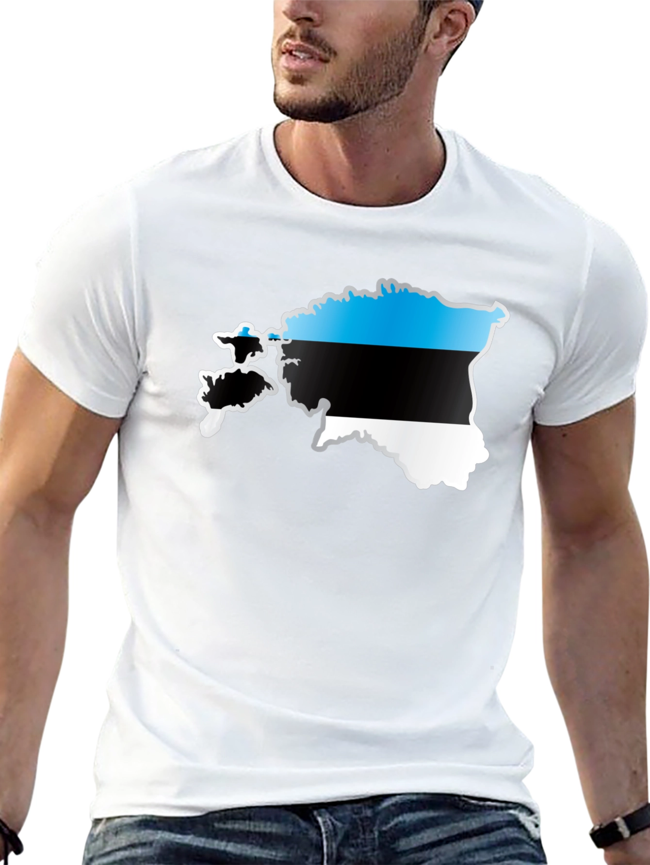 Estonia Flag Map Graphic T-Shirt