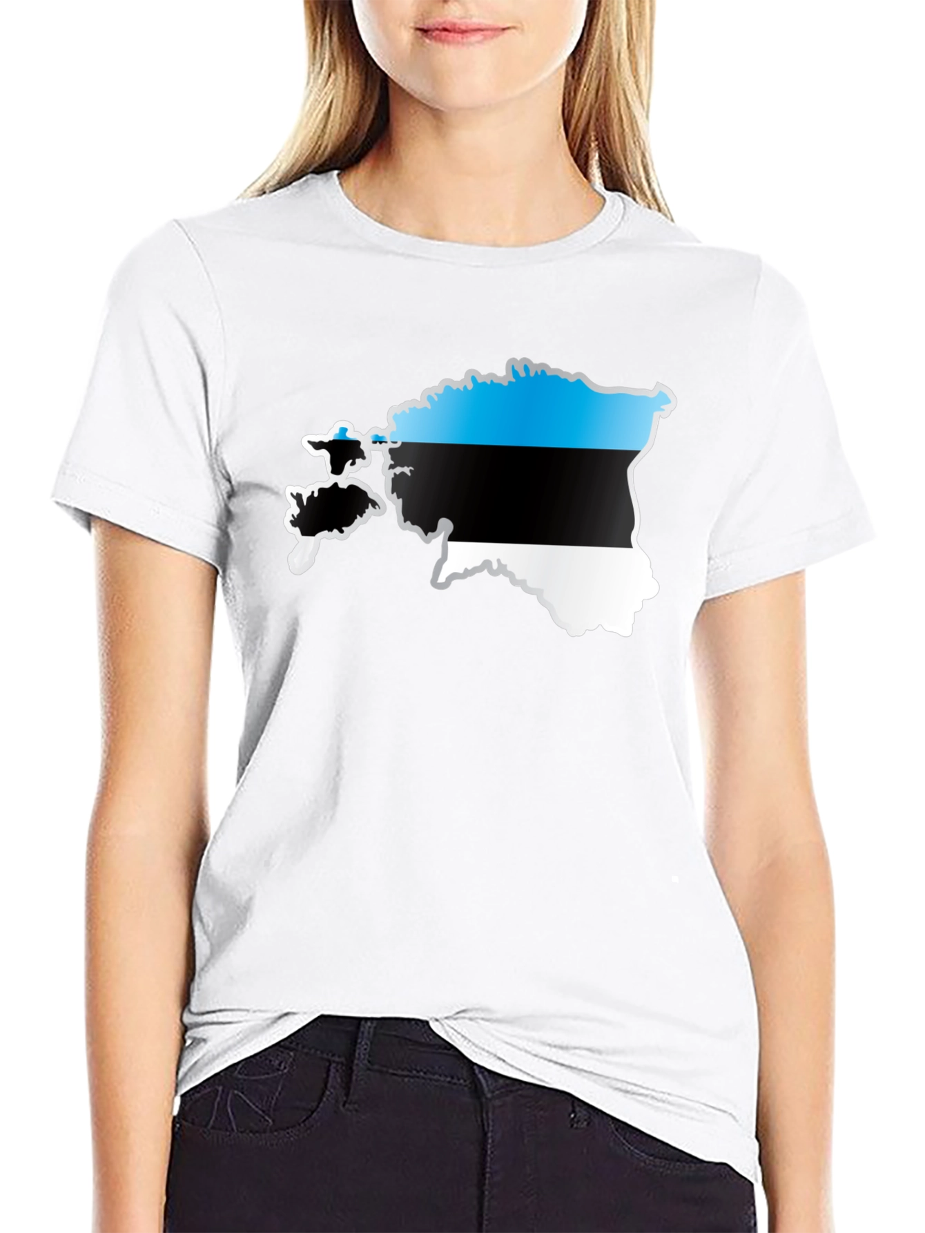 Estonia Flag Map Graphic T-Shirt