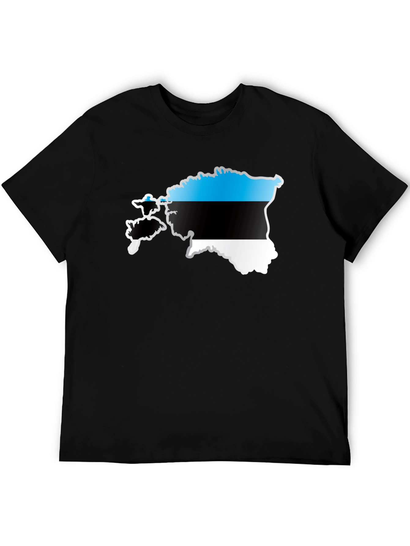Estonia Flag Map Graphic T-Shirt
