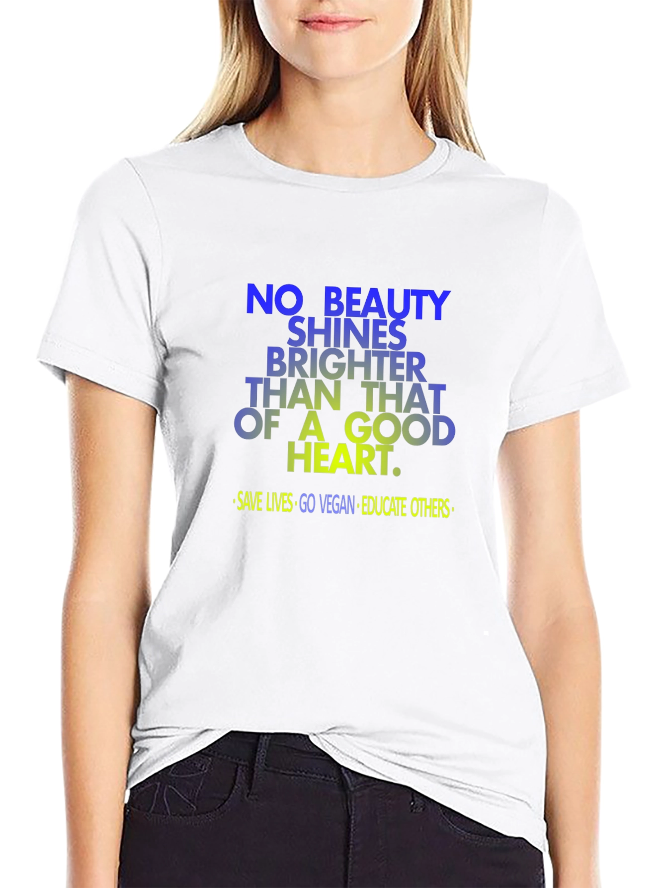 Vegan Good Heart T-Shirt: Save Lives Go Vegan