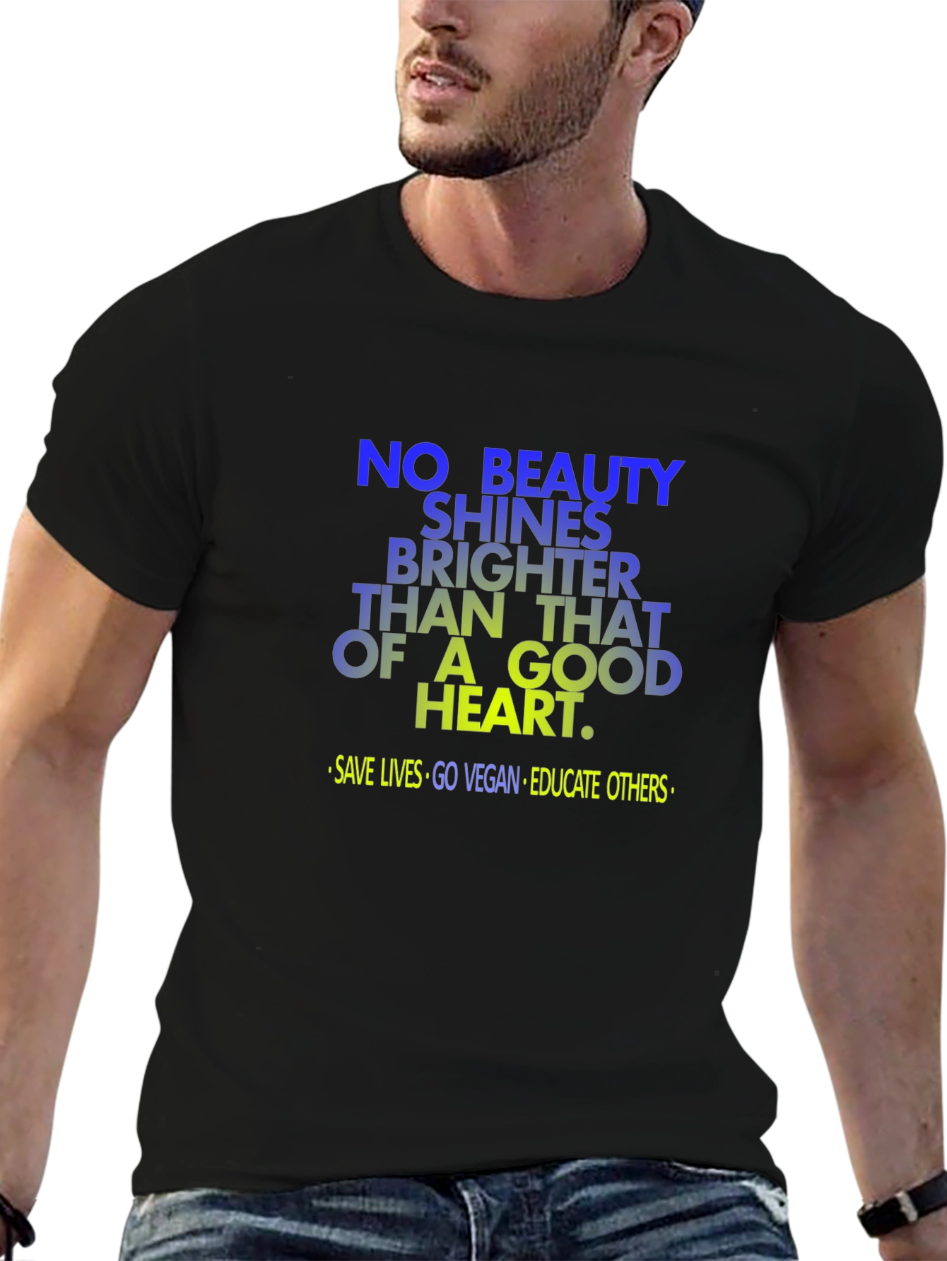 Vegan Good Heart T-Shirt: Save Lives Go Vegan
