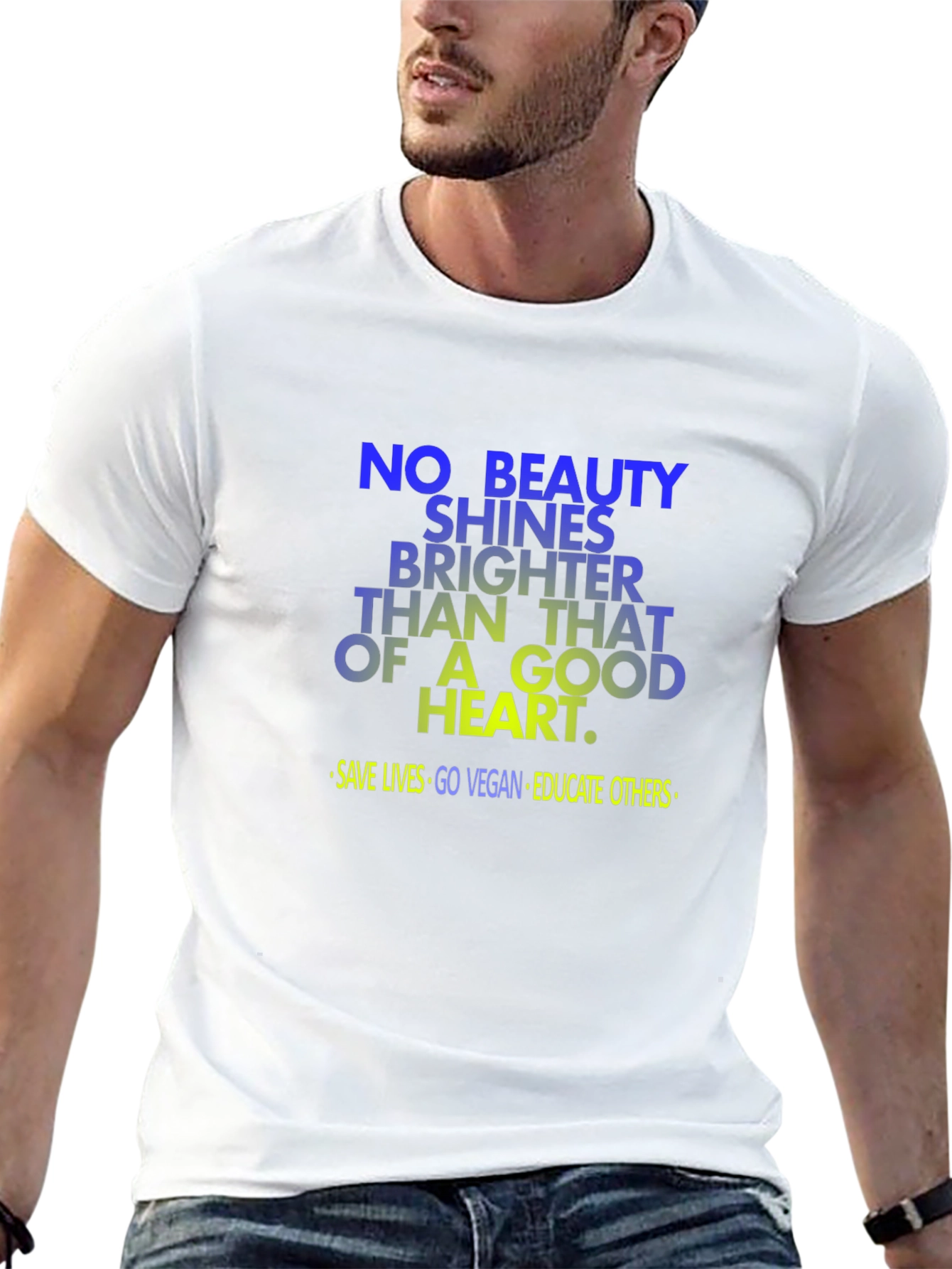 Vegan Good Heart T-Shirt: Save Lives Go Vegan