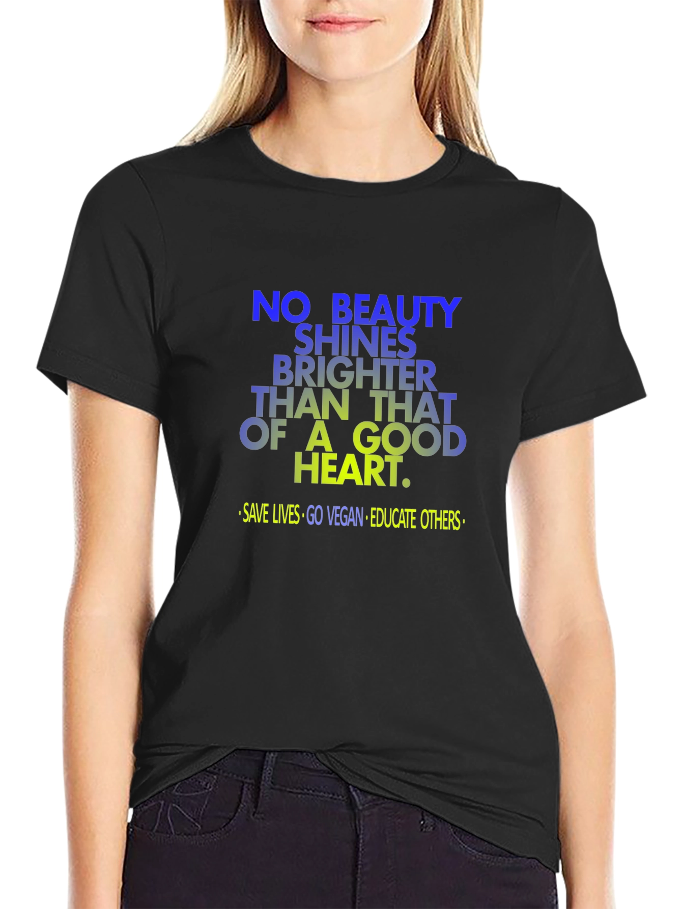 Vegan Good Heart T-Shirt: Save Lives Go Vegan
