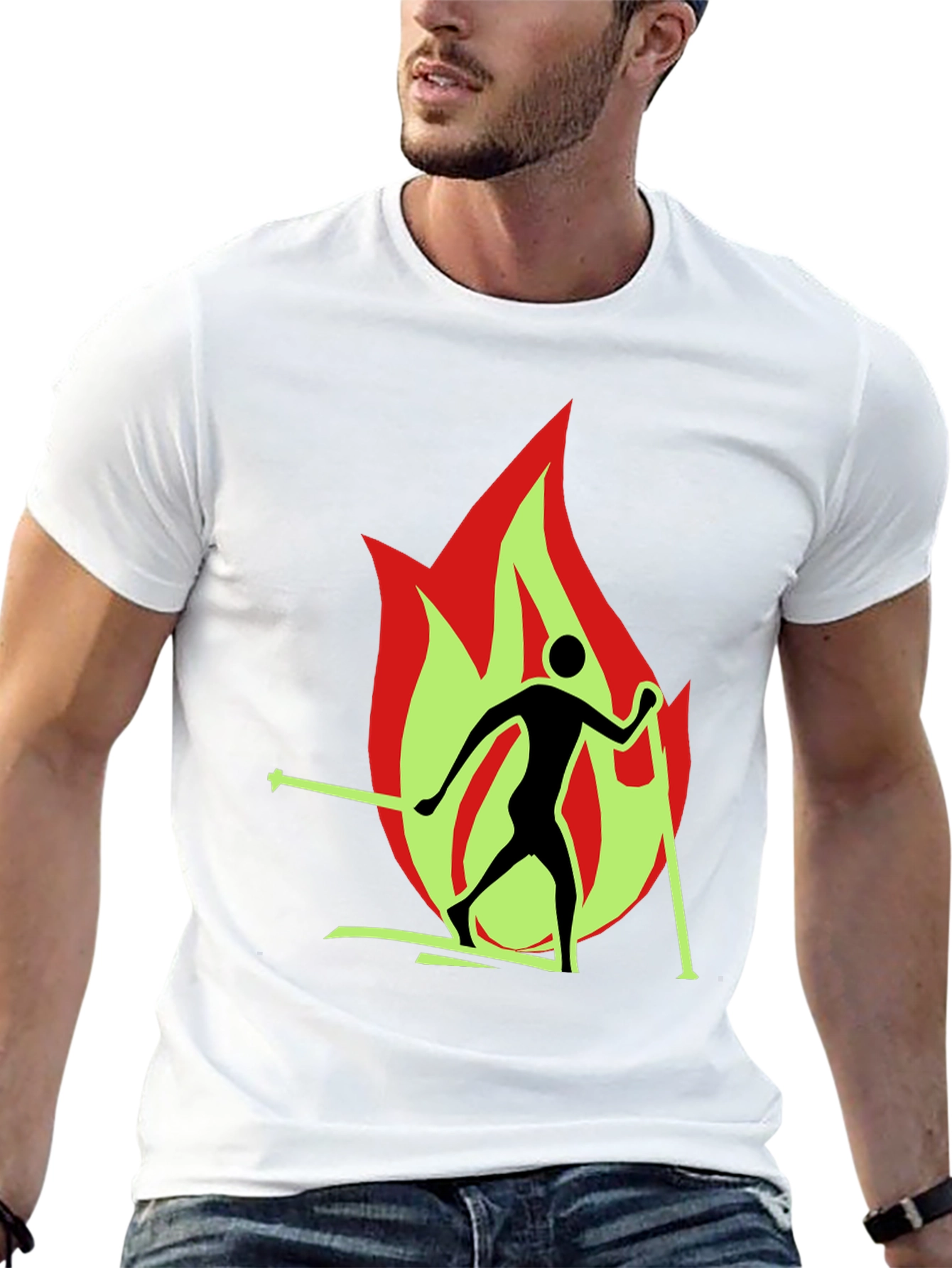 Flame Skiing T-Shirt