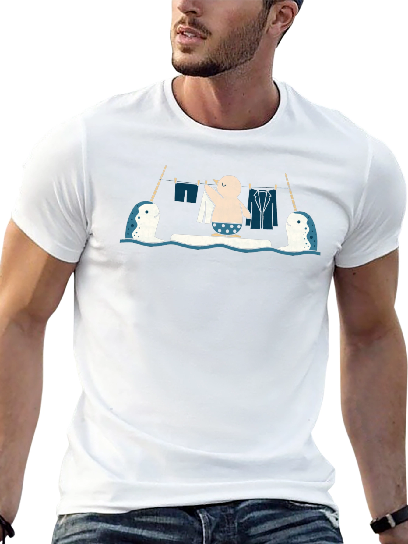 Narwhal Laundry Day T-Shirt