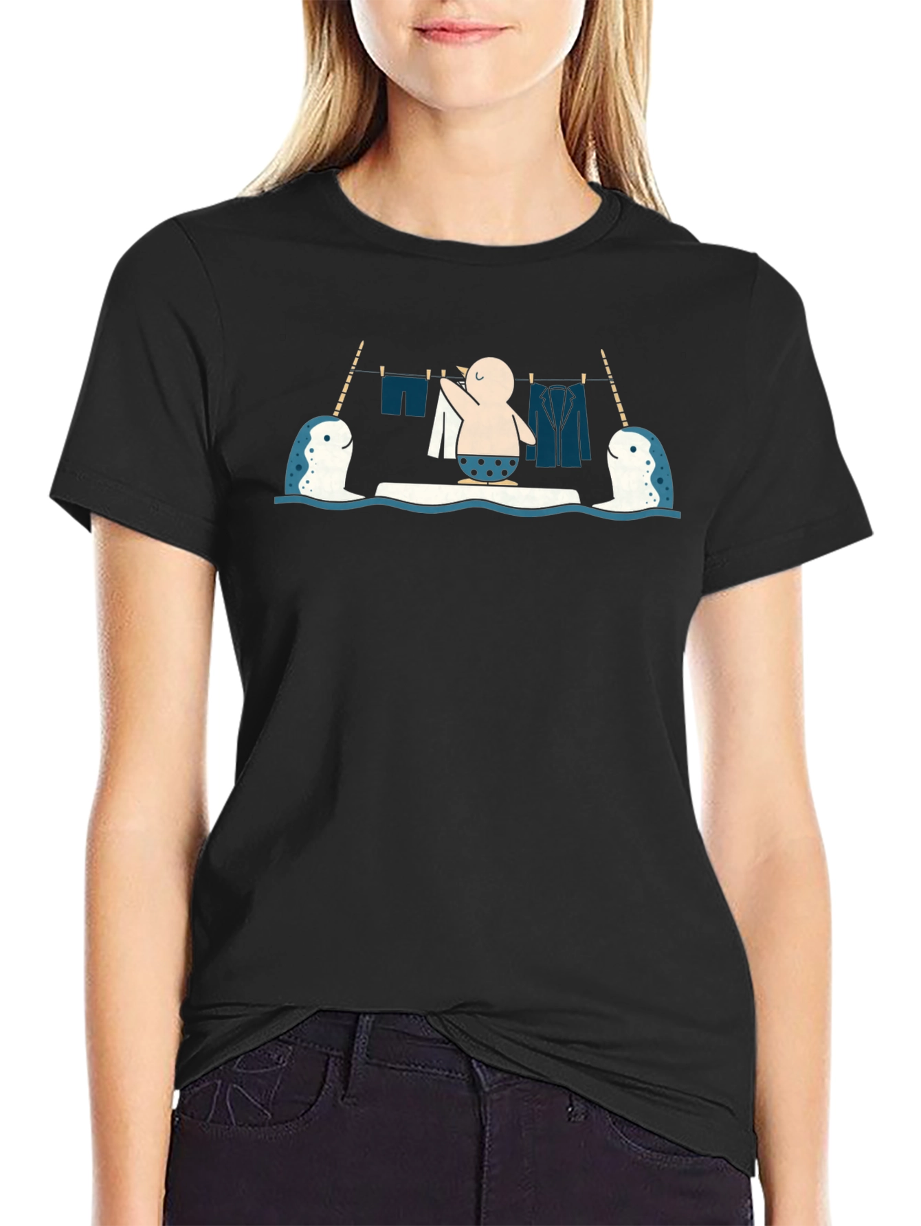 Narwhal Laundry Day T-Shirt