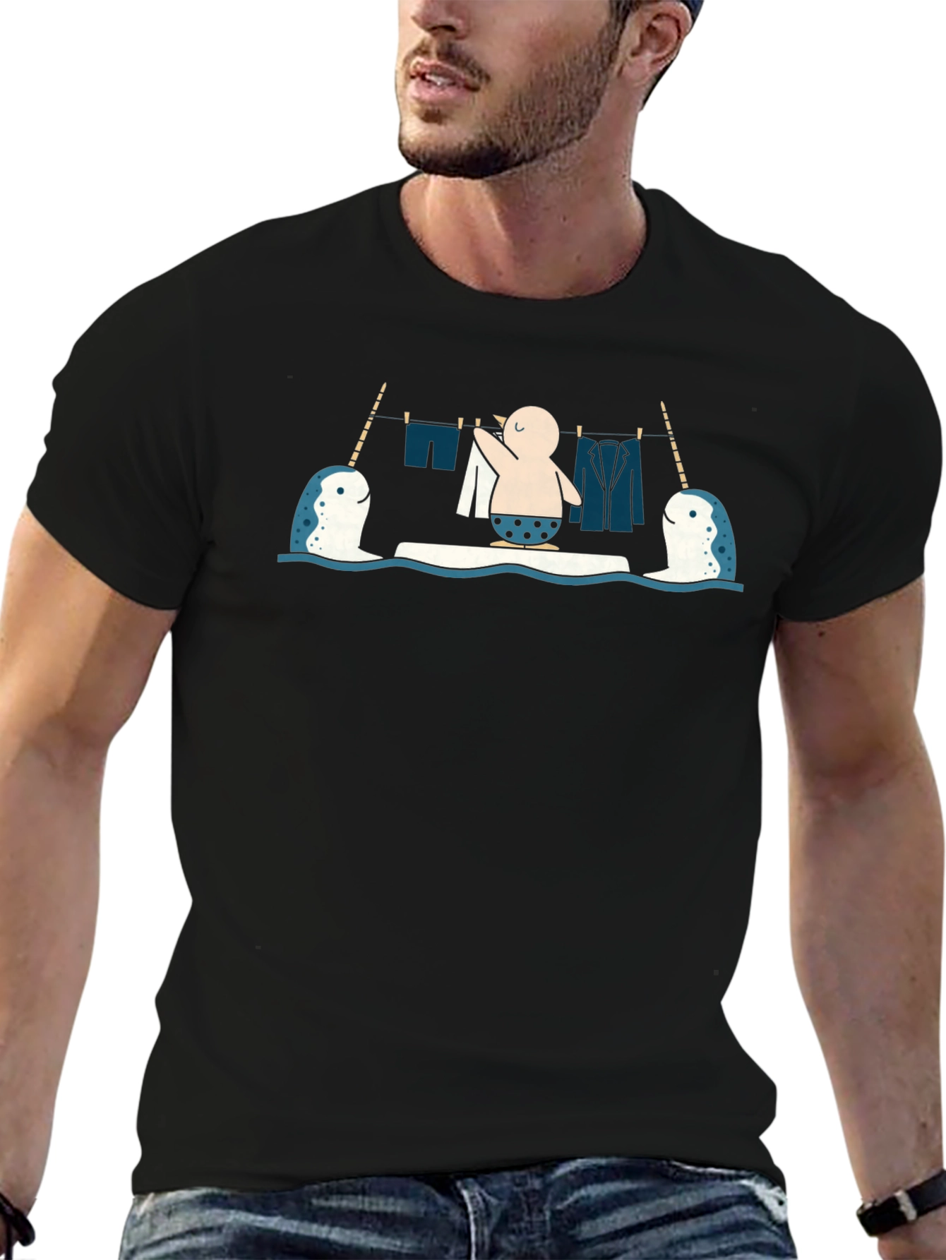 Narwhal Laundry Day T-Shirt