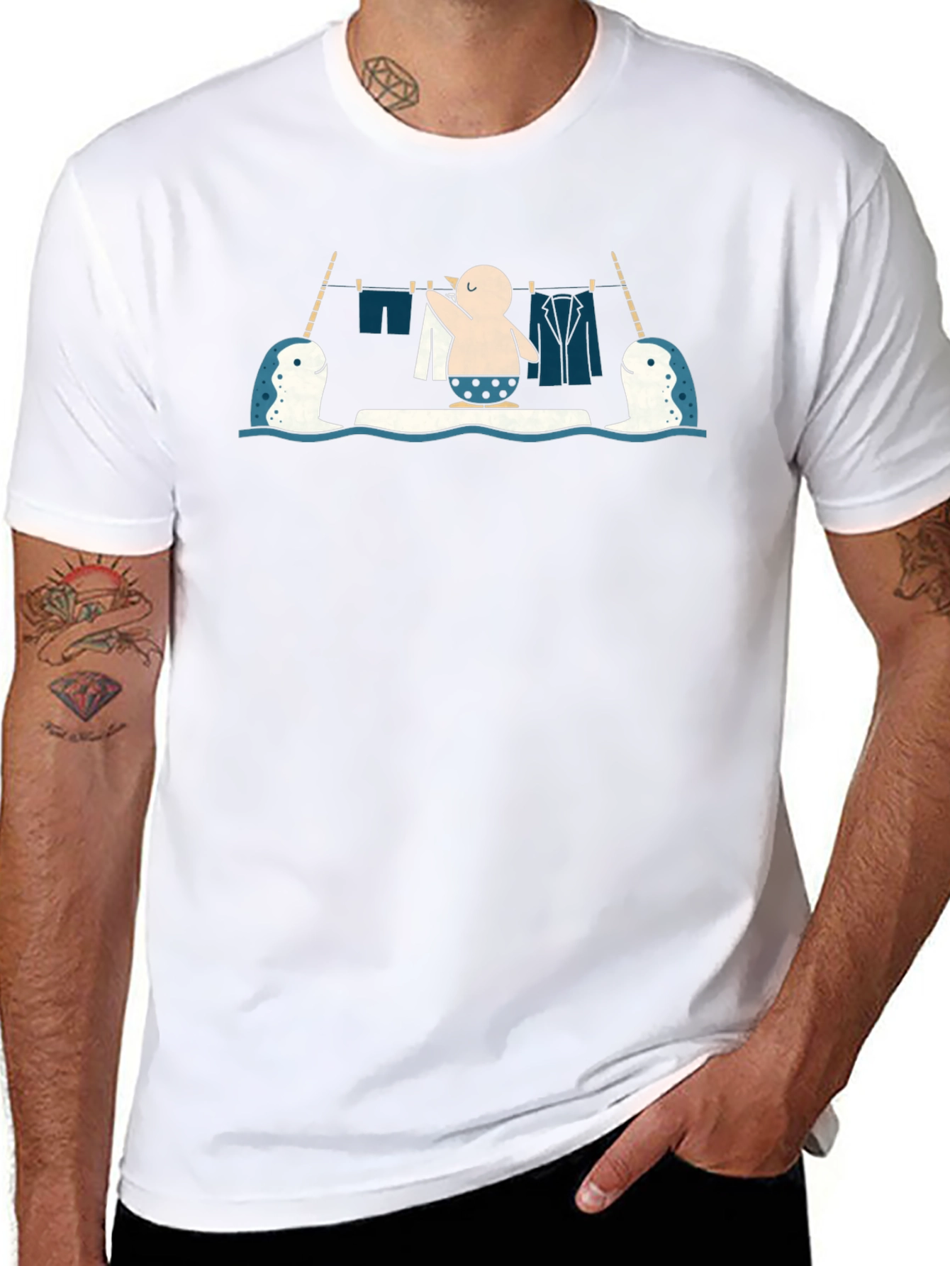 Narwhal Laundry Day T-Shirt