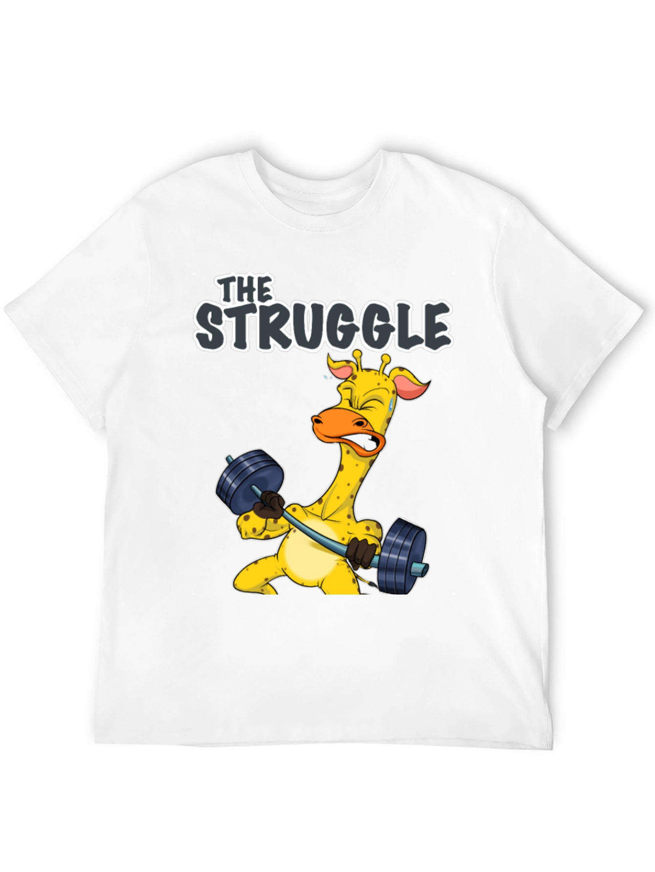 The Struggle Giraffe Weightlifting T-Shirt