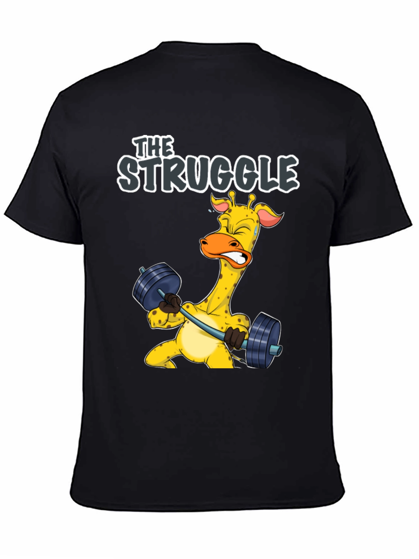 The Struggle Giraffe Weightlifting T-Shirt