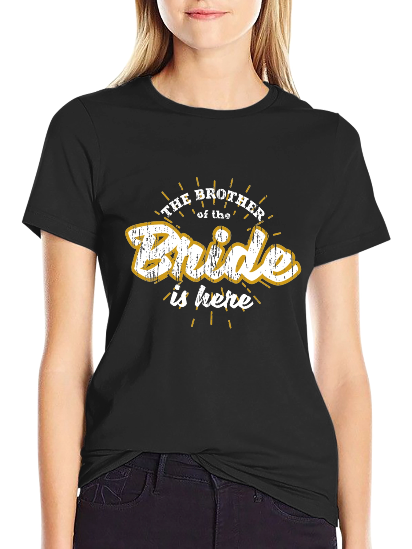 Brother of the Bride Black Graphic Tee