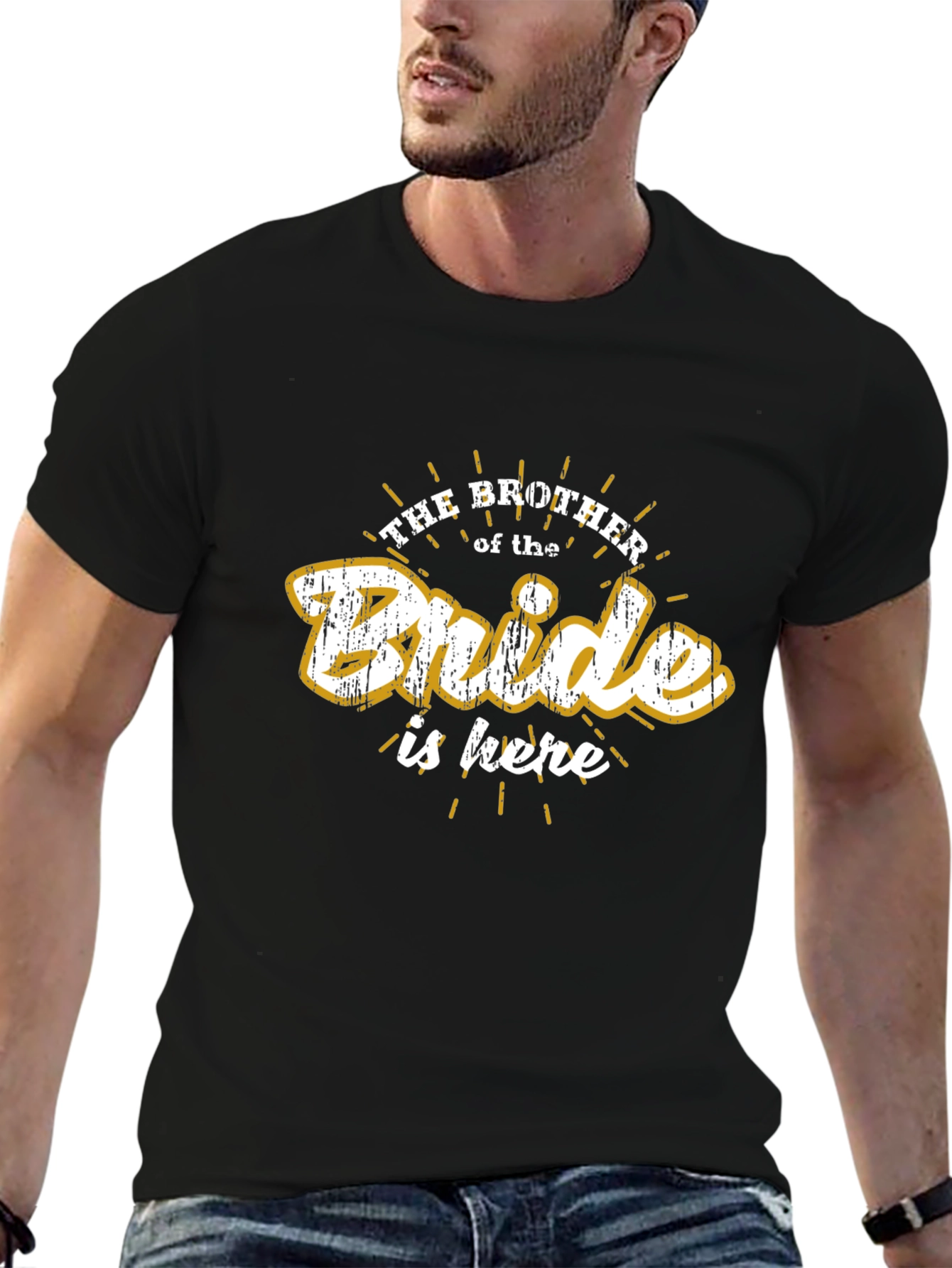 Brother of the Bride Black Graphic Tee